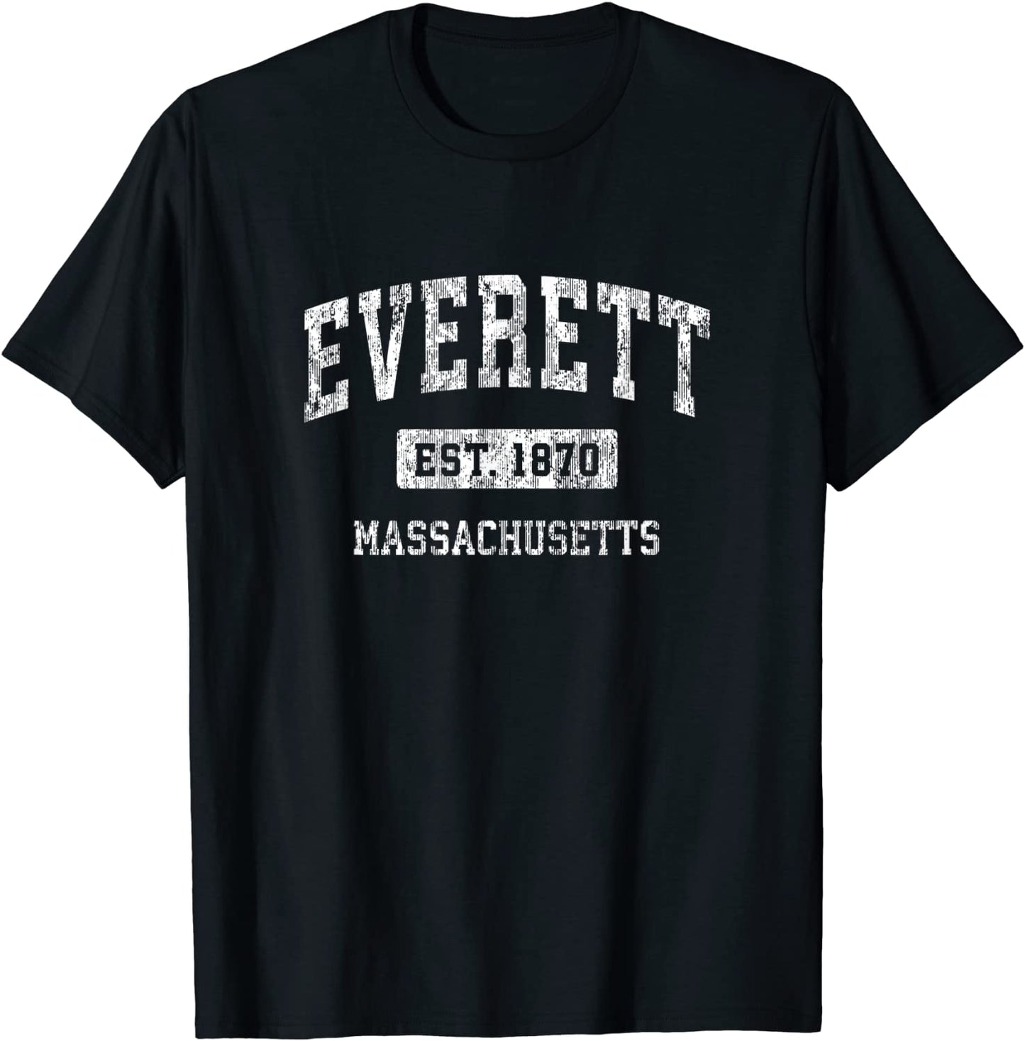 Everett Massachusetts MA Vintage Sports Established Design T-Shirt