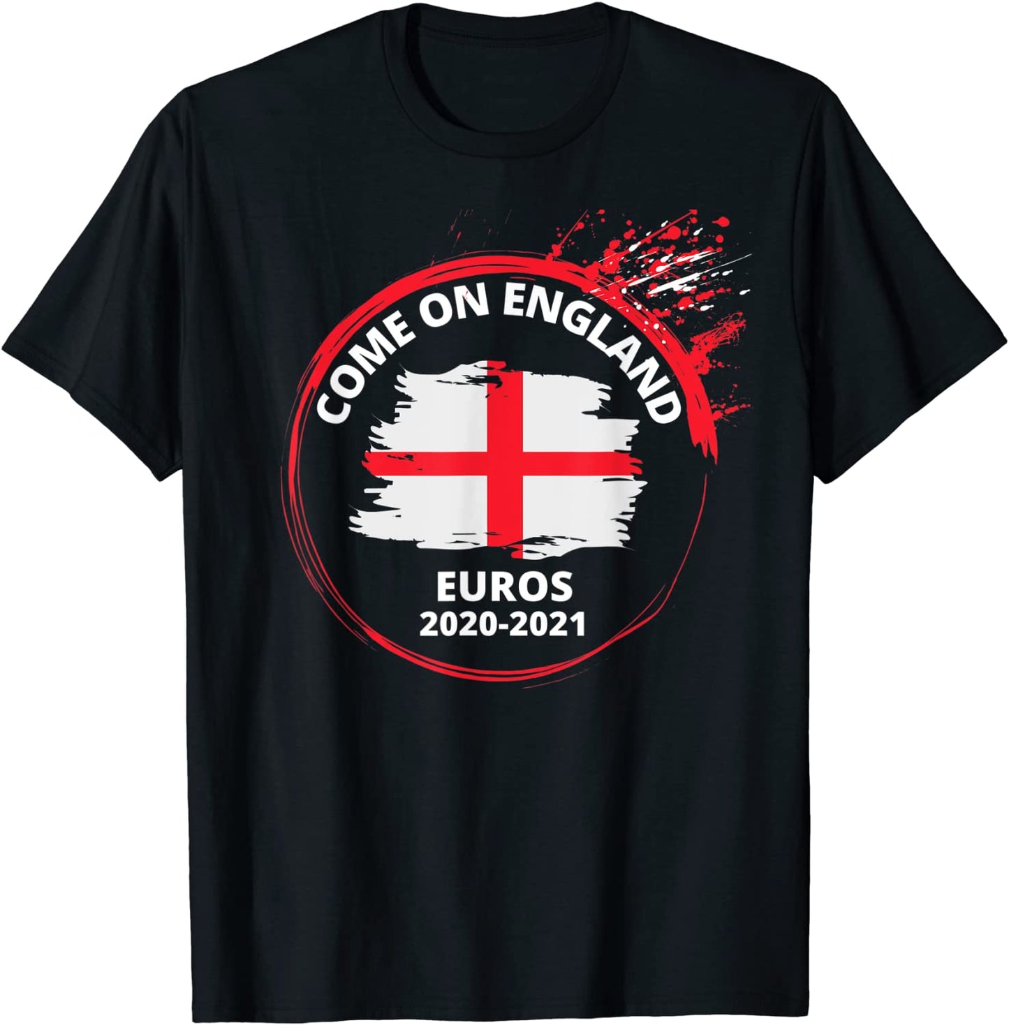 Come On England Euros 2020-2021 T Shirt Fans Graphic Design T-Shirt