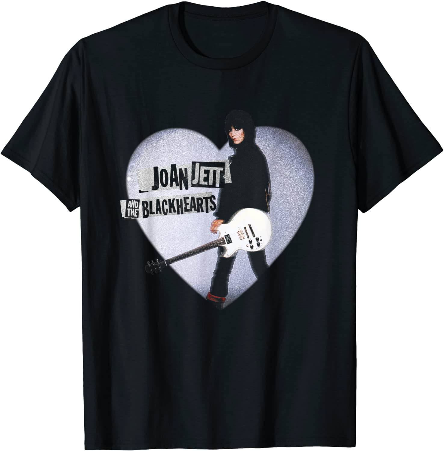 Joan Jett Official Heart Guitar Tee T-Shirt