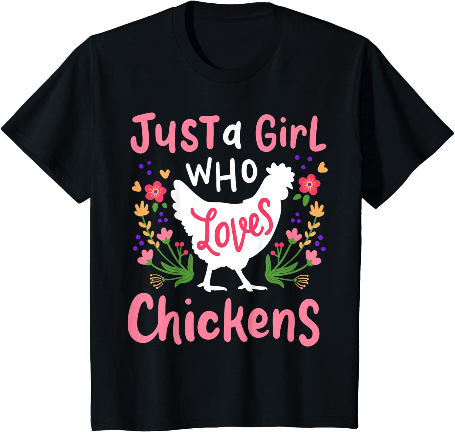 Kids Chicken Hen Love Cute Gift T-Shirt