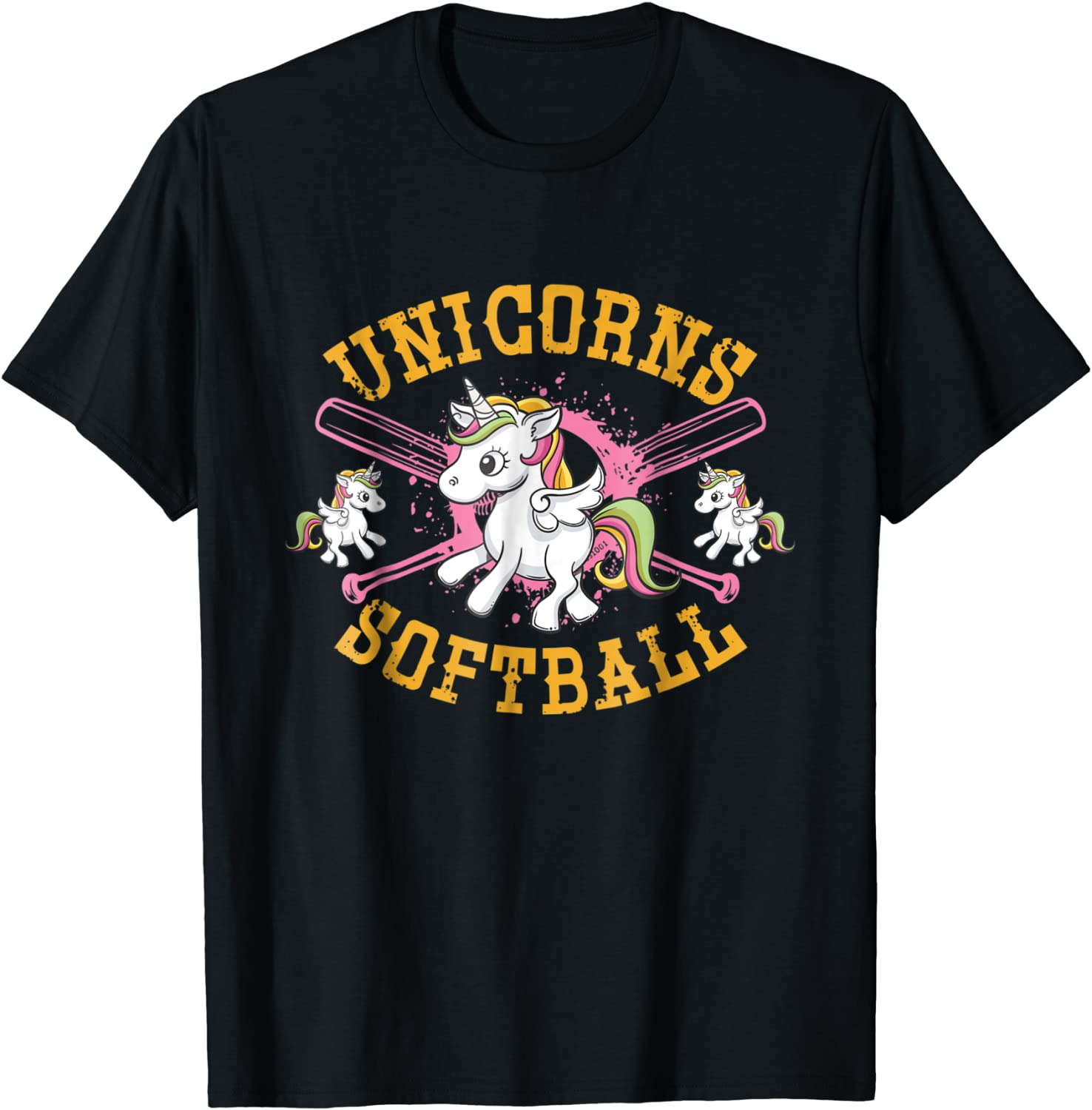 Softball Unicorns Dabbing Funny Kids Sport TShirt Gift