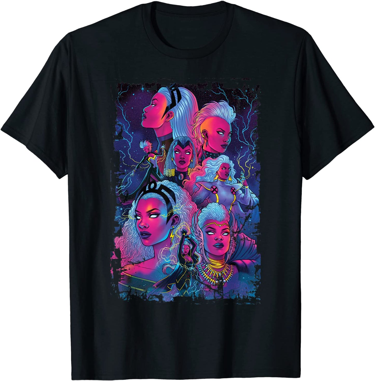 Marvel X-Men Storm Of Past And Present Distressed Poster T-Shirt