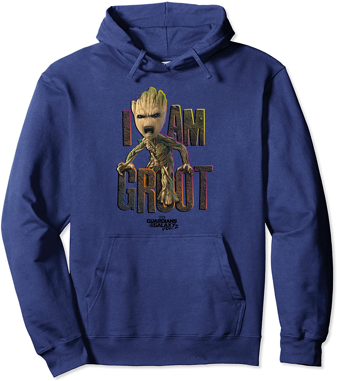 Marvel Guardians Vol2 I AM GROOT Cute Angry Graphic Hoodie