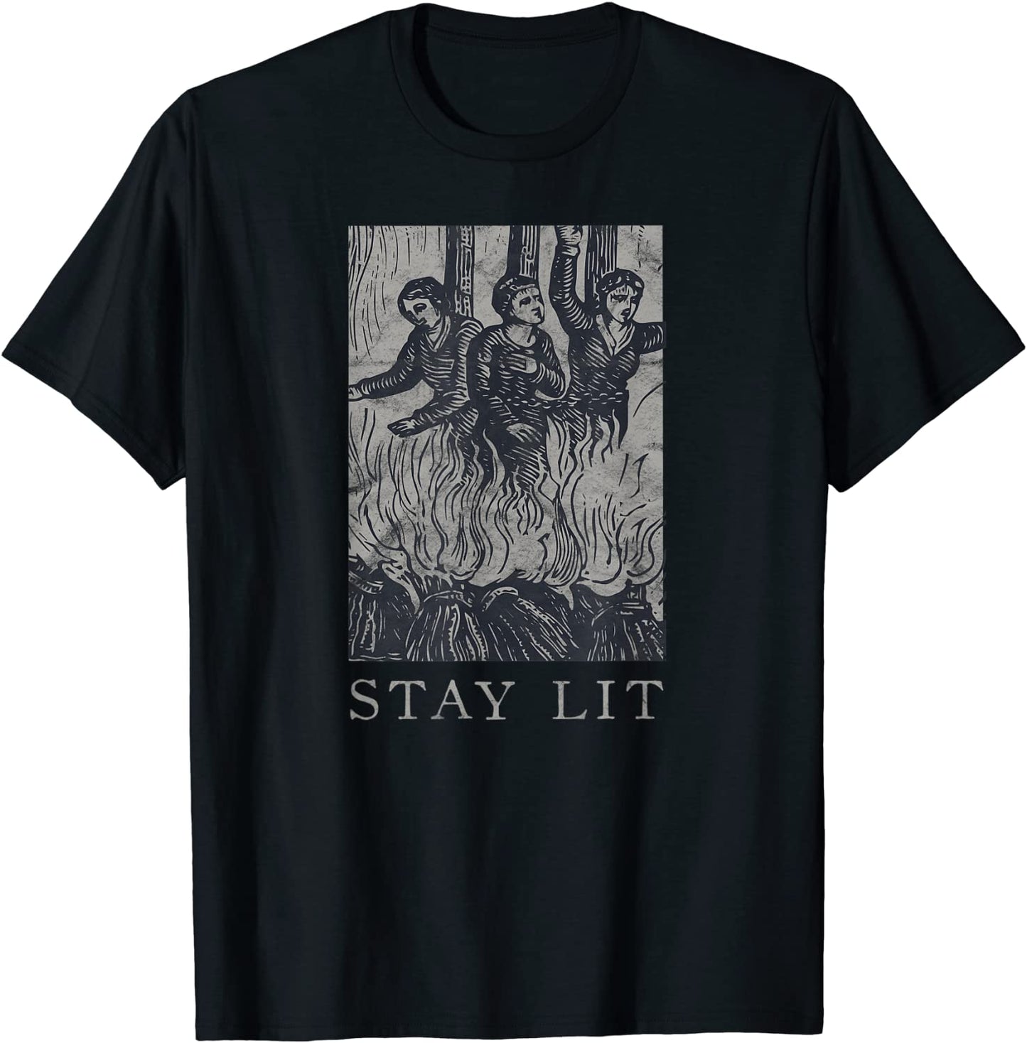 Occult Stay Lit Satan Devil Hell Unholy Antichrist Witch T-Shirt