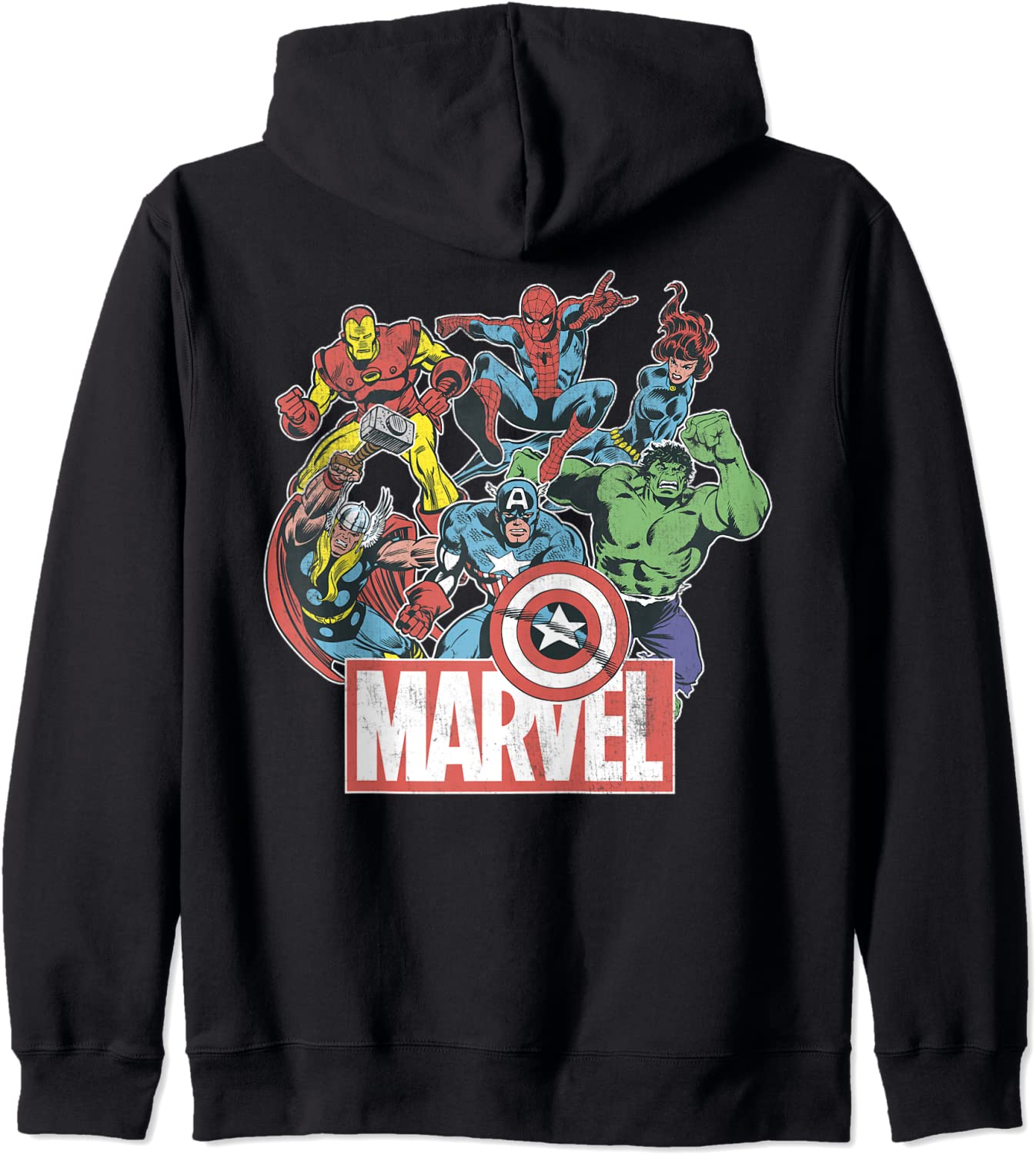 Marvel Vintage Avengers Action Collage Hoodie