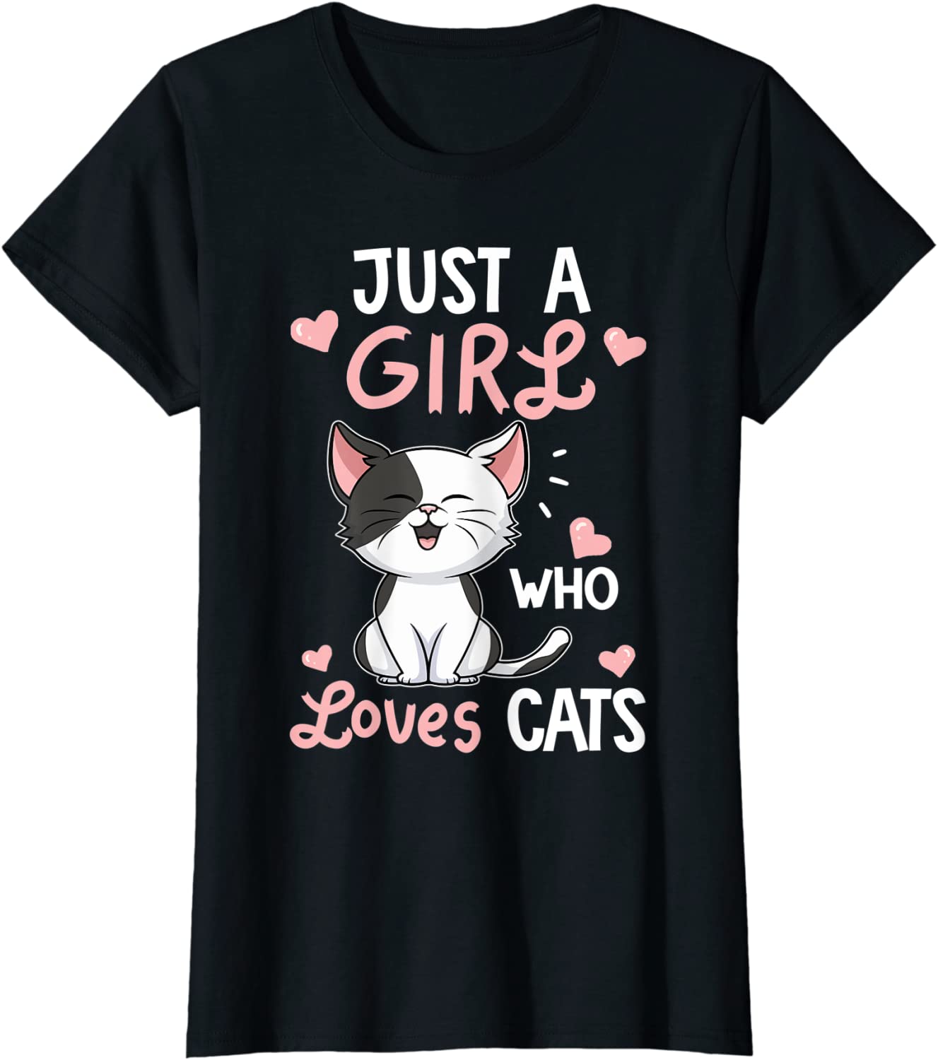 Just A Girl Who Loves Cats Tshirt Cute Cat Lover Gifts T-Shirt