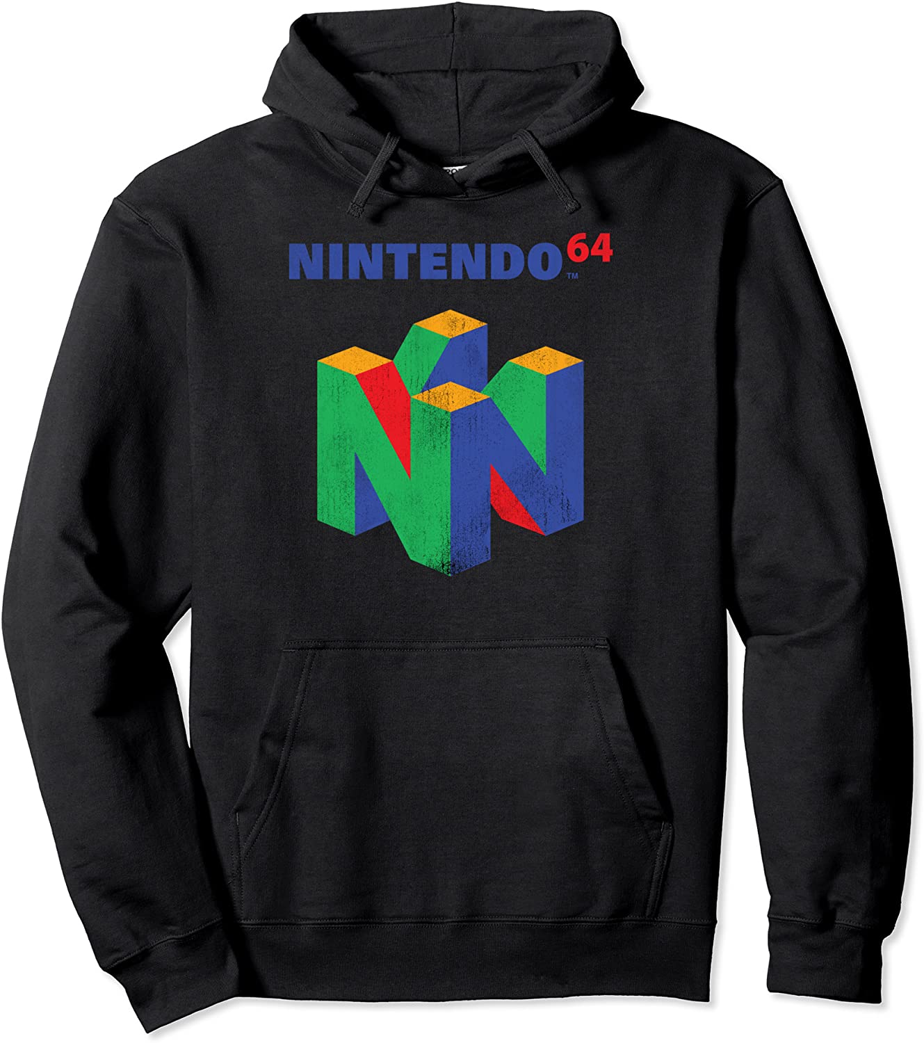 Nintendo 64 Classic Retro Vintage Logo Graphic Hoodie