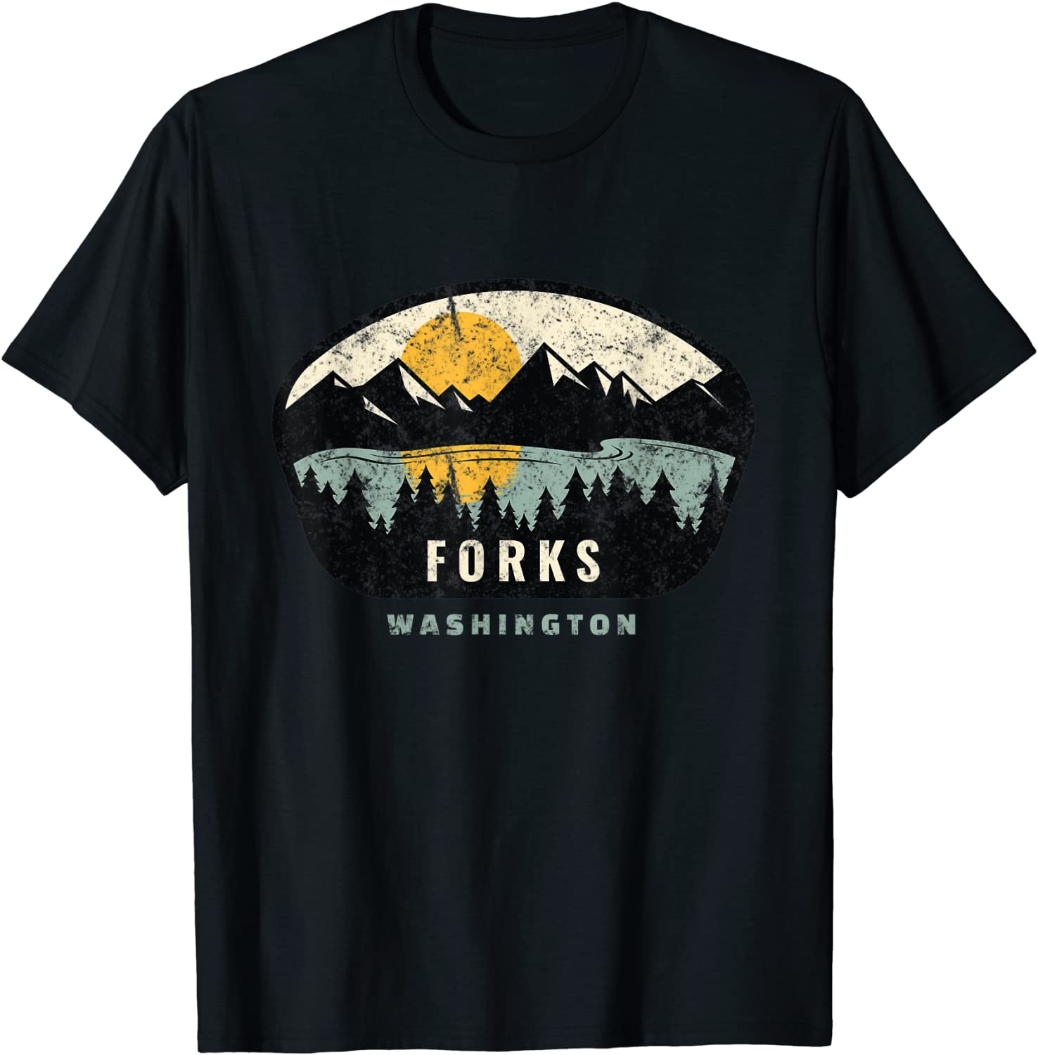 Forks Washington Outdoors WA NW Vacation Gifts T-Shirt