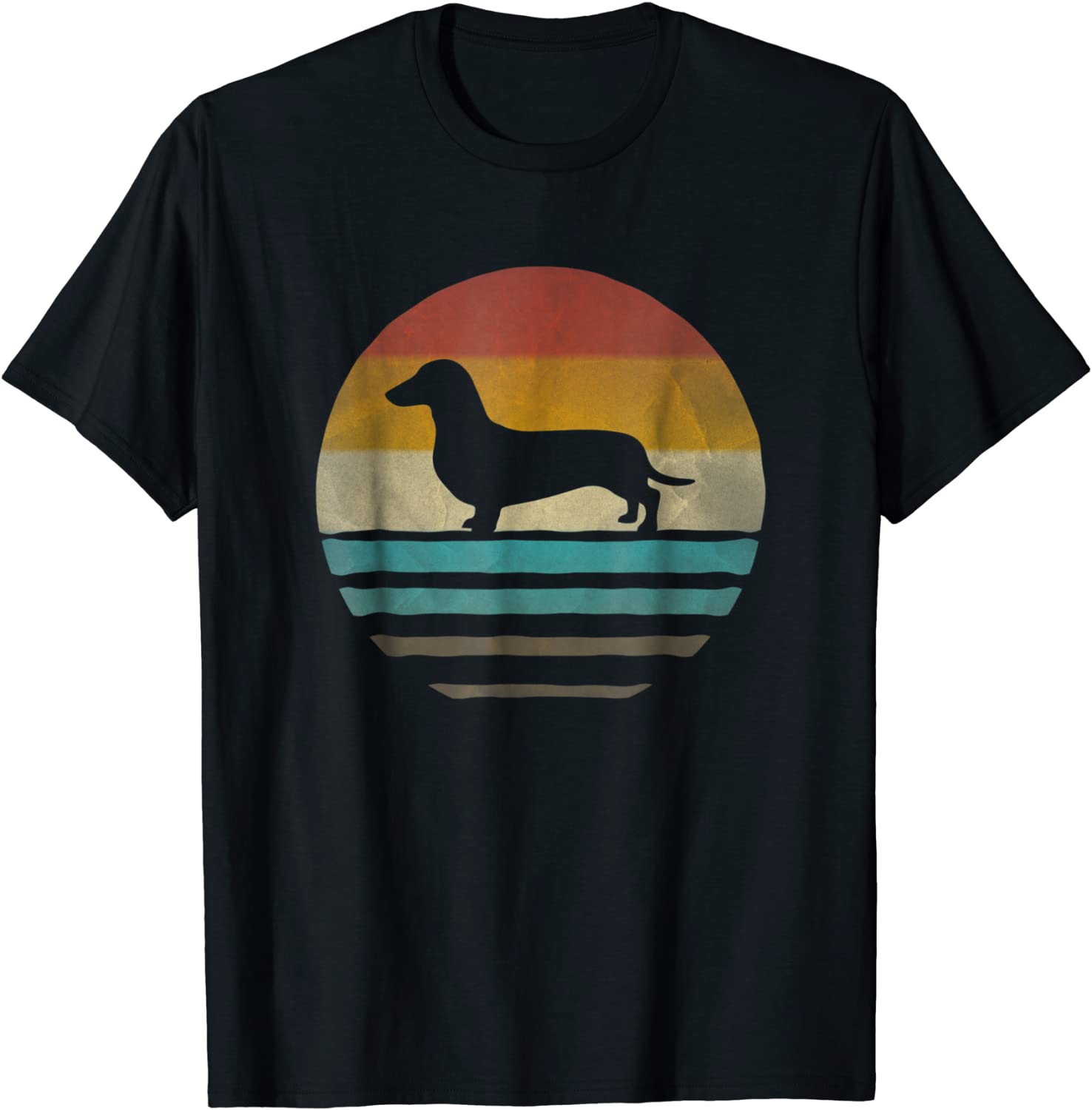 Doxie Dachshund Dog Shirt Retro Vintage 70s Silhouette Gift