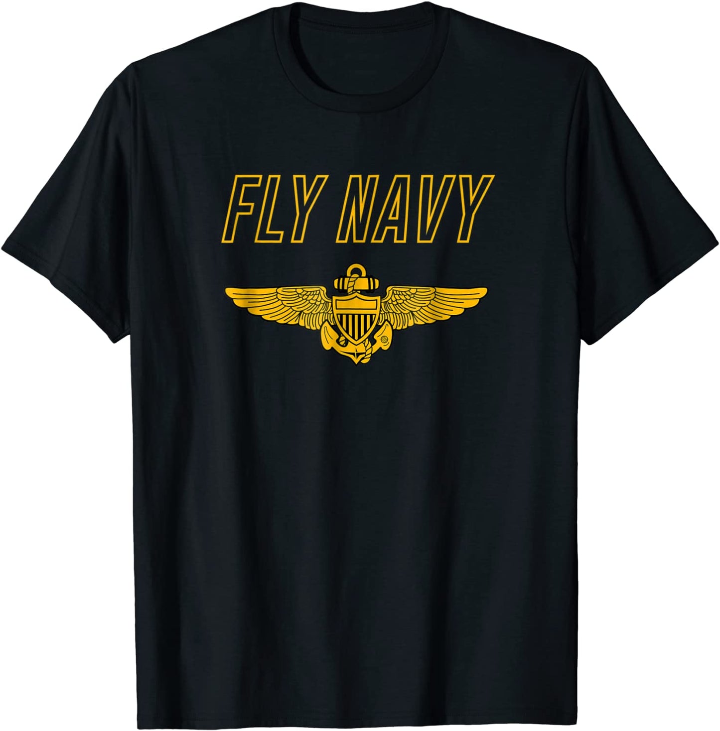 Fly Navy Shirt Classic Naval Officer Pilot Wings Tee