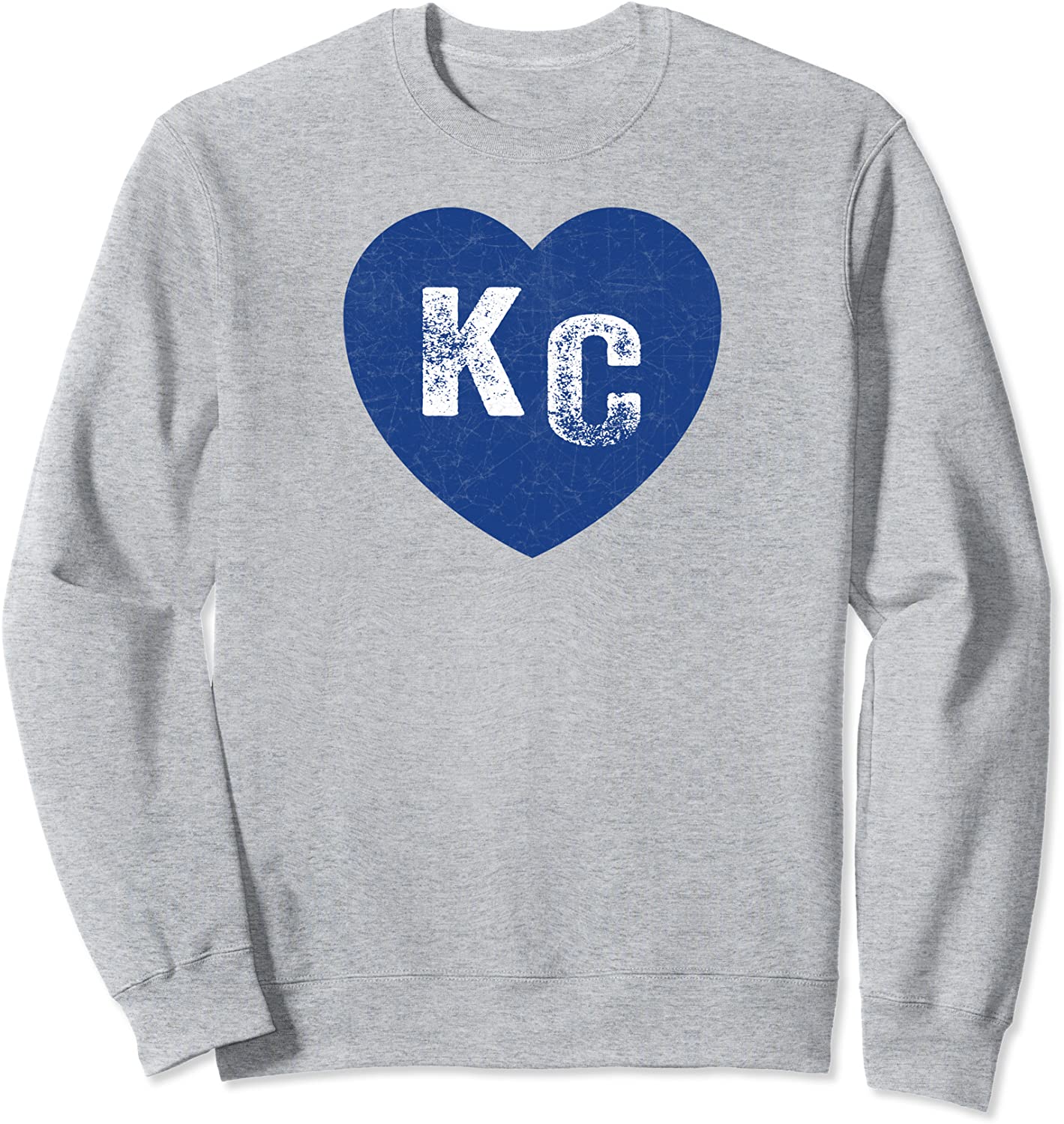 KC Heart Kansas City Royal Blue I Love Kc Cute Vintage Sweatshirt
