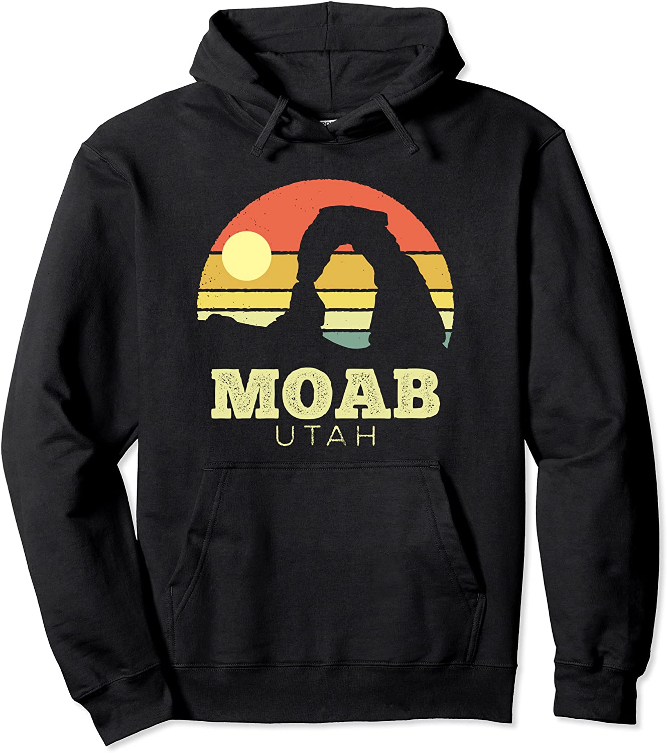 Moab Utah Vintage Sunset Arches Adventure Outdoors Pullover Hoodie