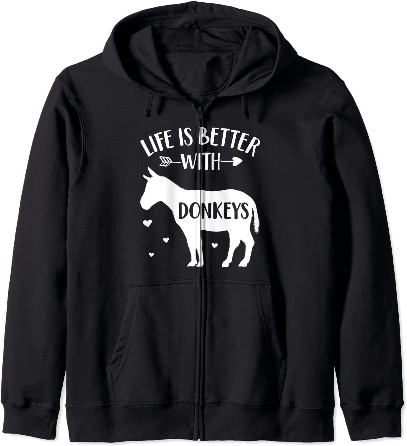 Donkey Lover Gift Life Is Better With Donkeys Funny Donkey Hoodie
