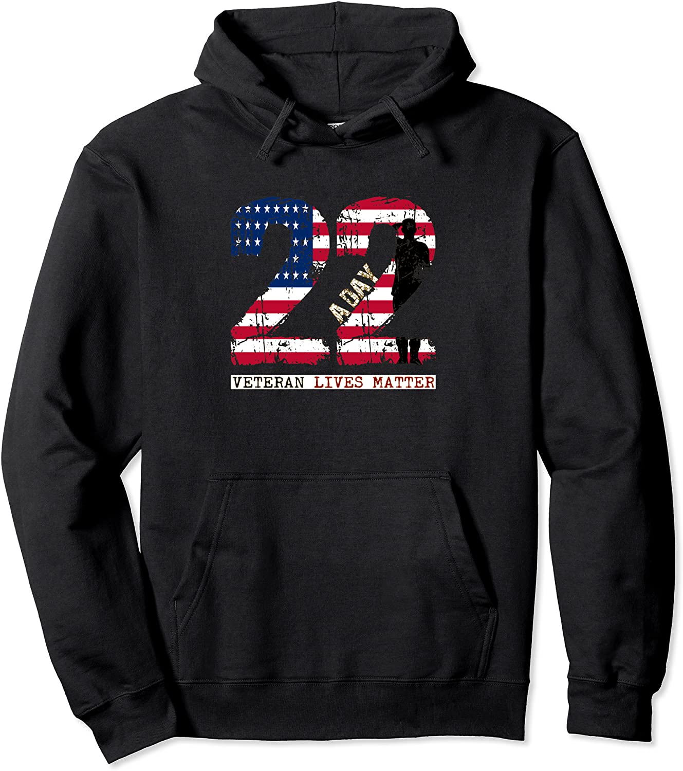 22 a day veteran - memorial day veteran suicide apparel Pullover Hoodie