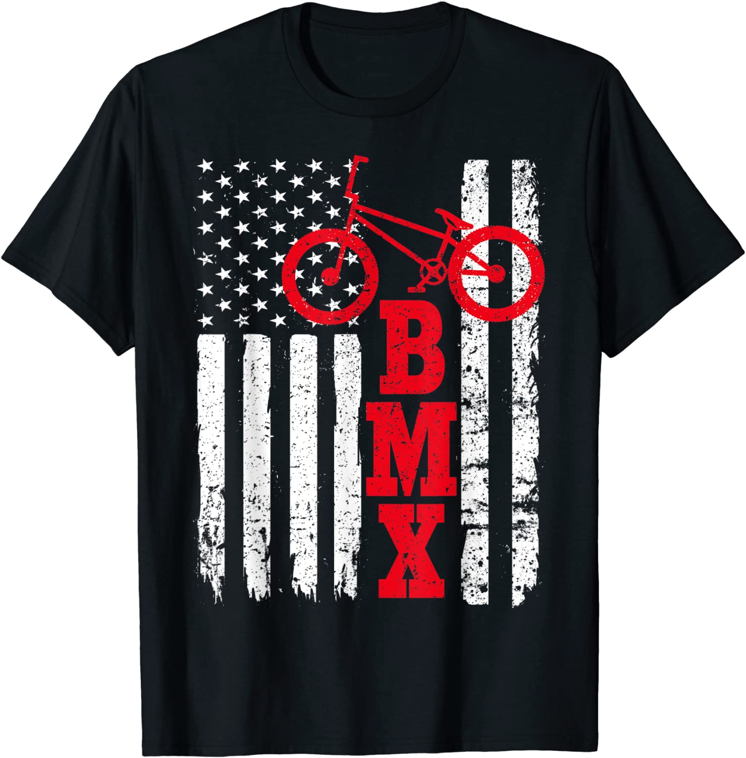 BMX Shirt USA American Flag Sport Fan Bike Biking T-Shirt