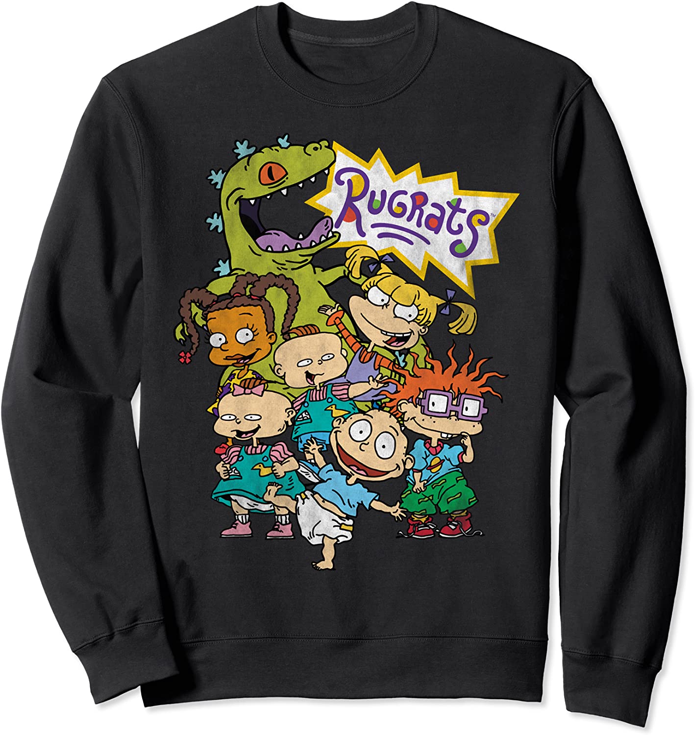 Rugrats Happy Character Group Pile Up Sweatshirt