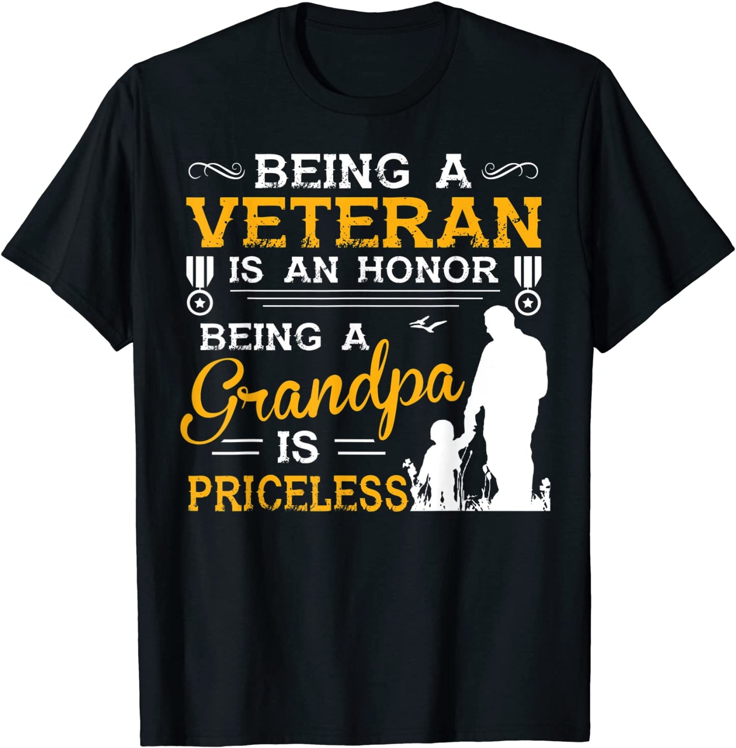 Mens Veteran Grandpa Shirt Gift for Grandfather T-Shirt