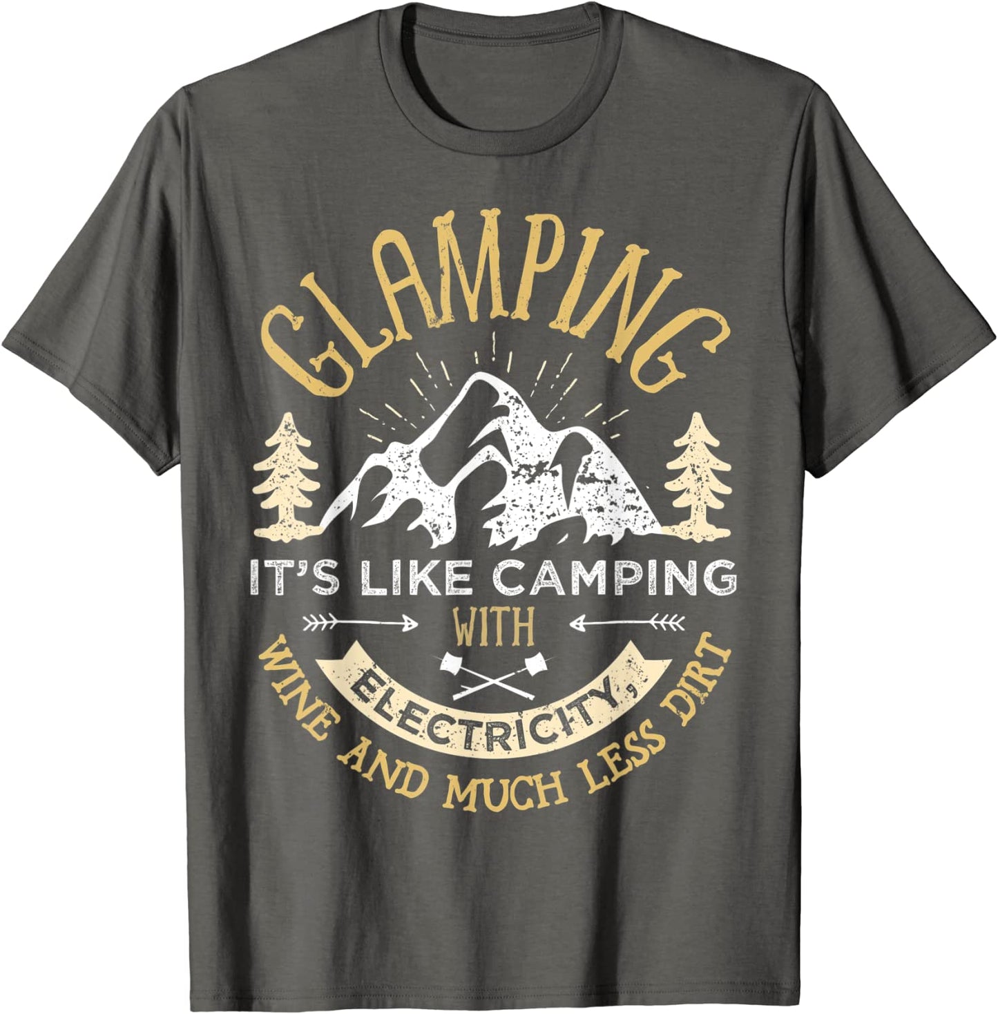 Glamping Definition T shirt Glamper Women Wine Funny Camping