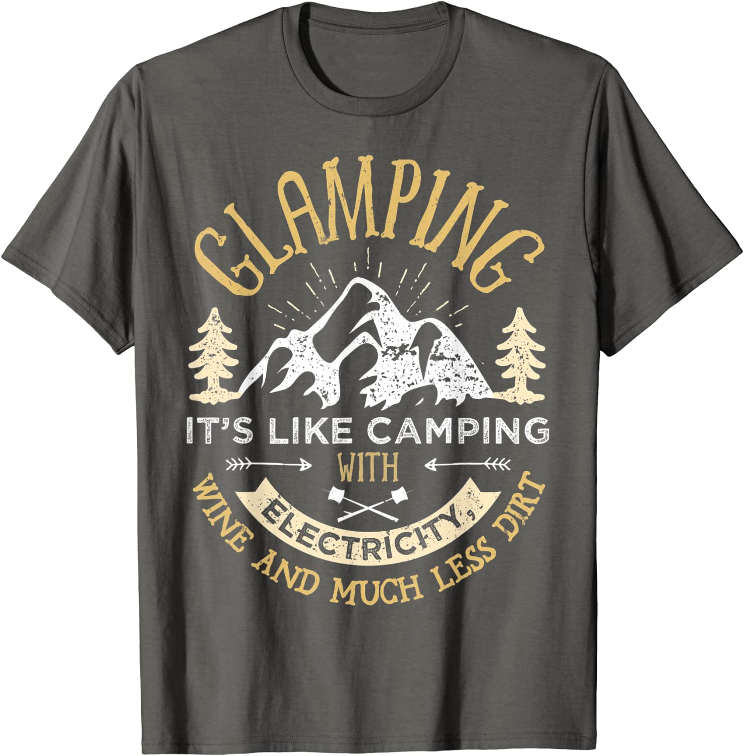 Glamping Definition T shirt Glamper Women Wine Funny Camping