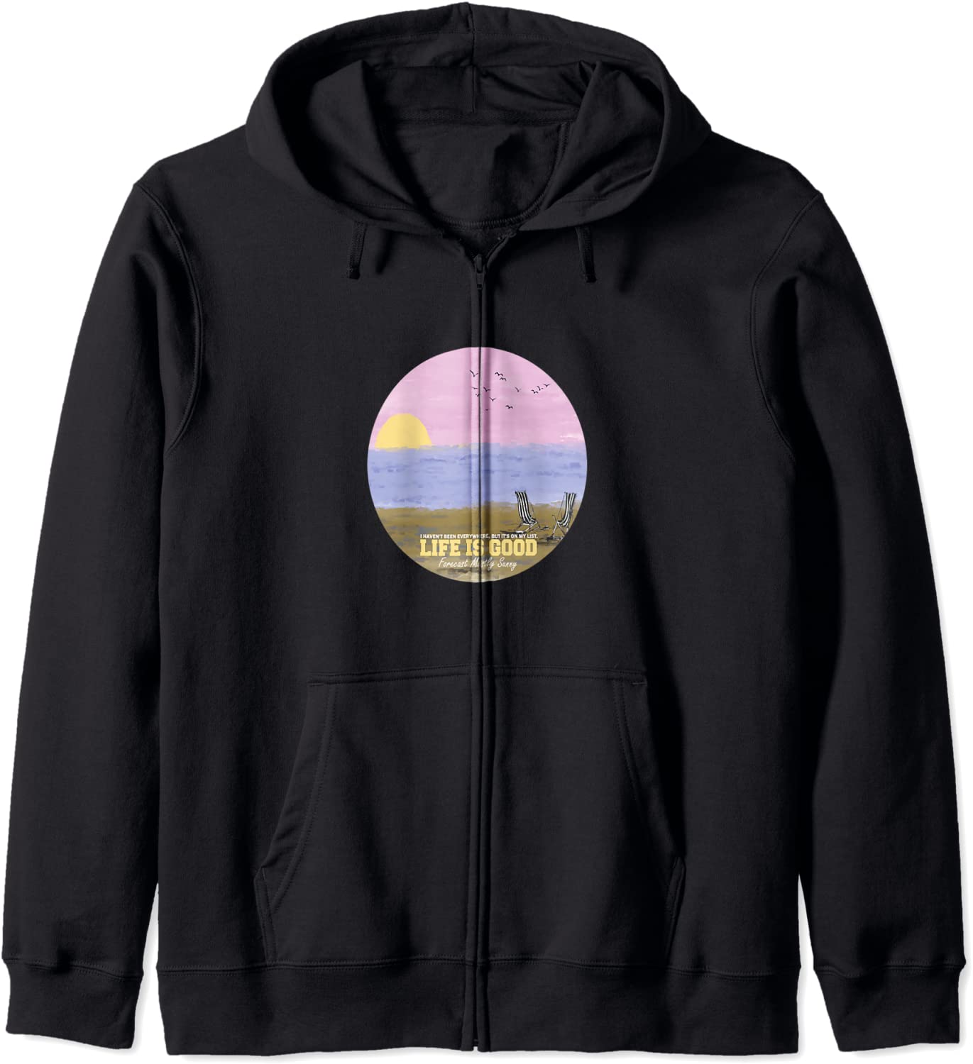 Life Is Really Good Summer Beach Vacation Graphic Hoodie