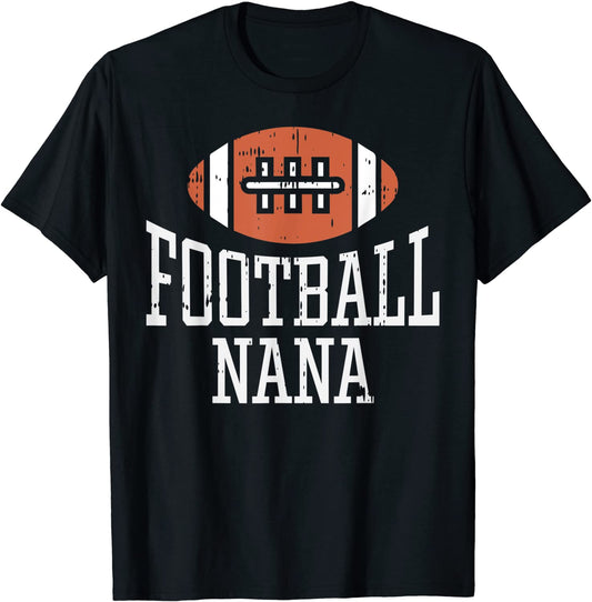 American Football Nana Vintage Game Day Sports Lover Grandma T-Shirt