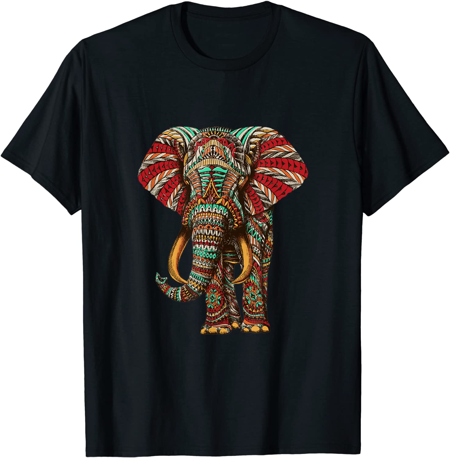 Henna Stylish Artistic Save The Elephants Wildlife T-Shirt