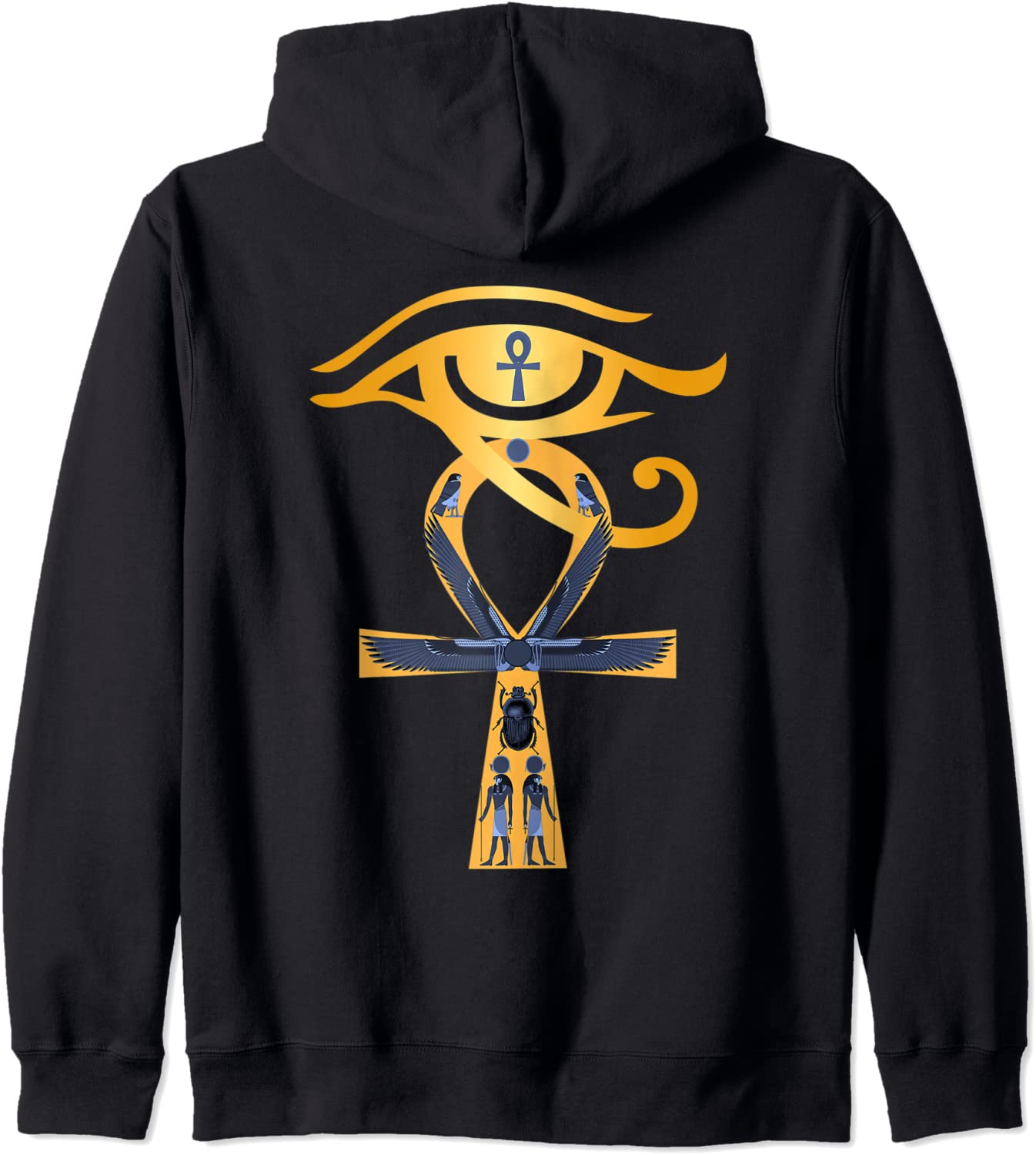 Ancient Egypt God Eye of Horus Ankh Egyptian Symbol Hoodie