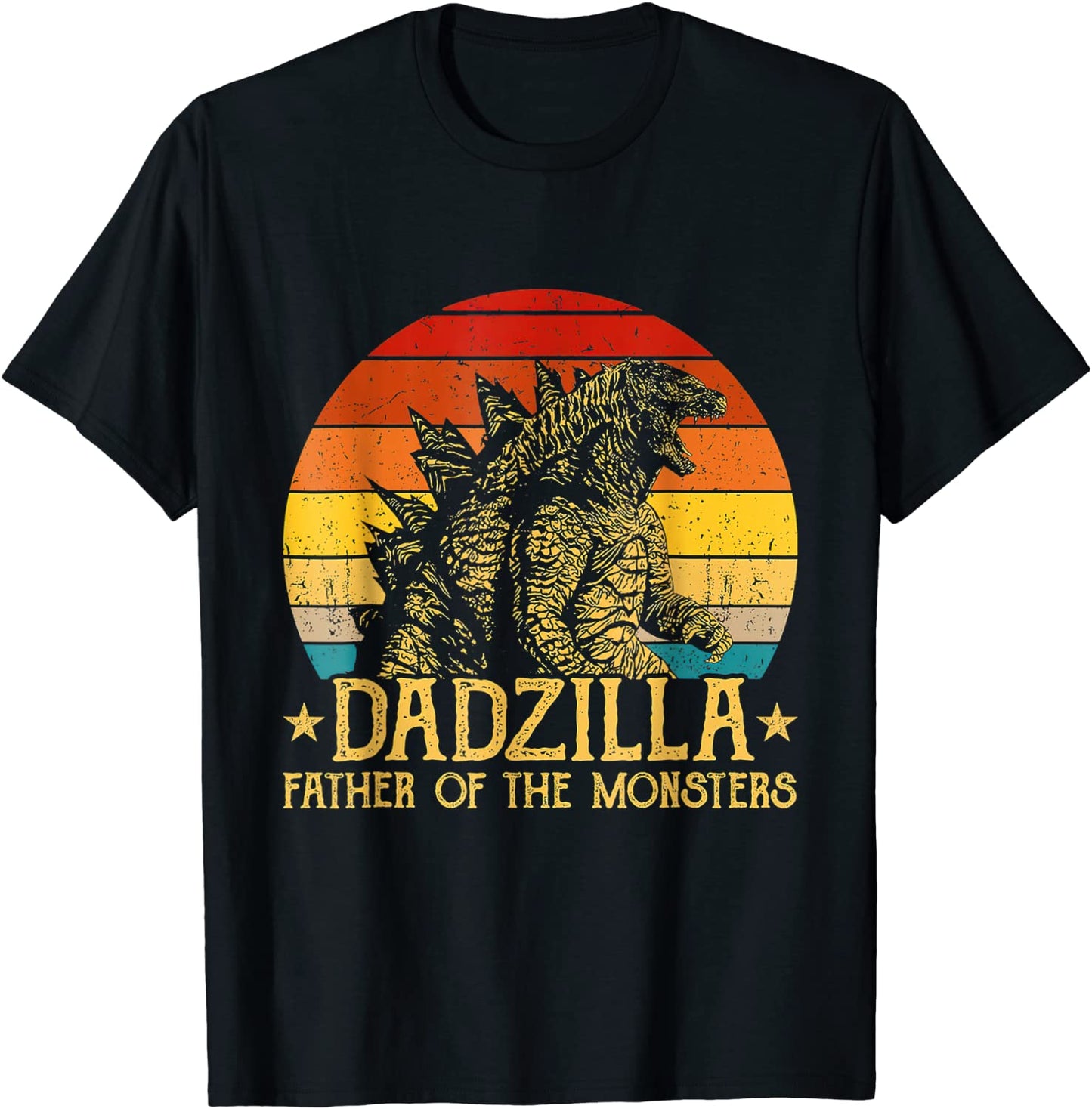 Vintage Dadzilla Father Of The Monsters Fathers Day T-Shirt