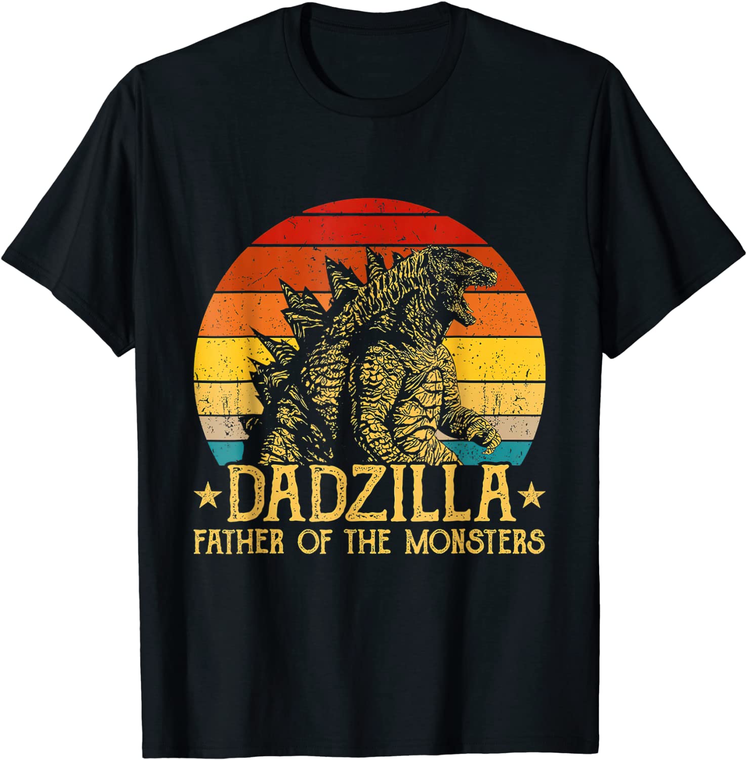Vintage Dadzilla Father Of The Monsters Fathers Day T-Shirt
