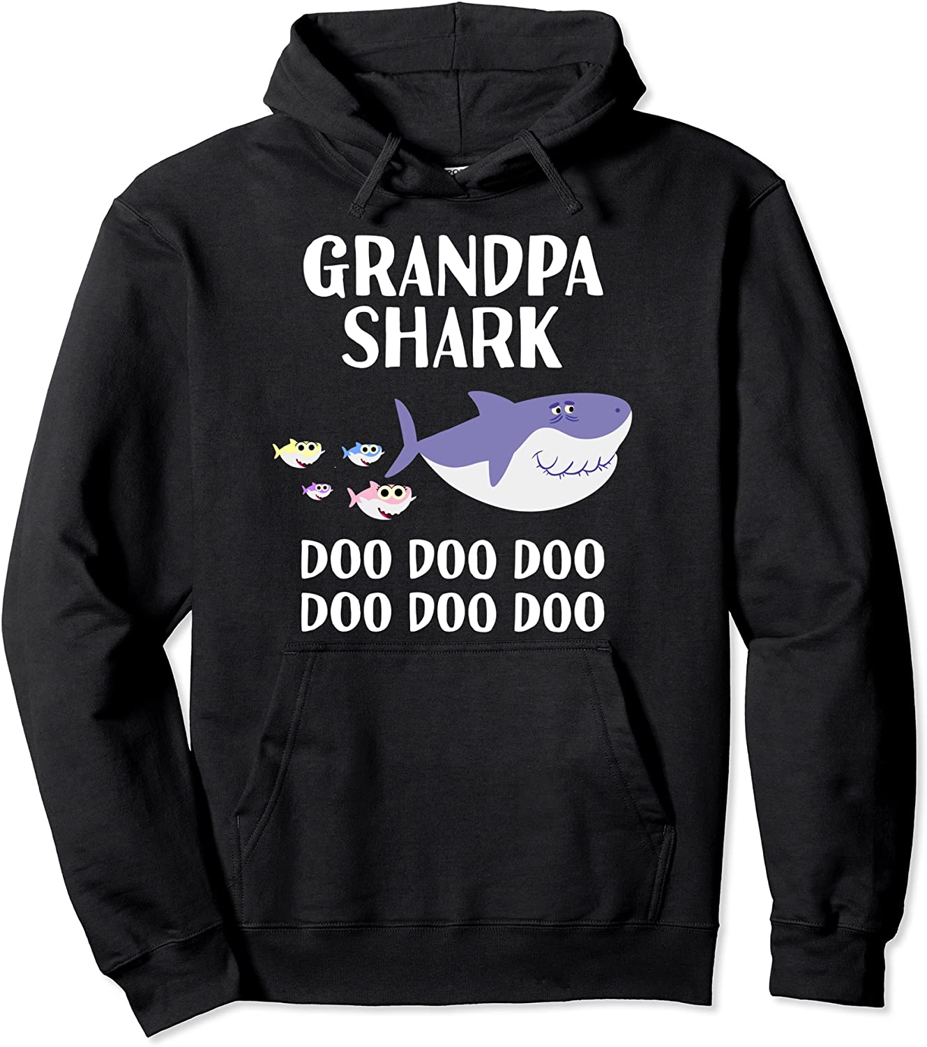 Grandpa Shark Doo Doo For Grandpa Fathers Day Christmas Pullover Hoodie