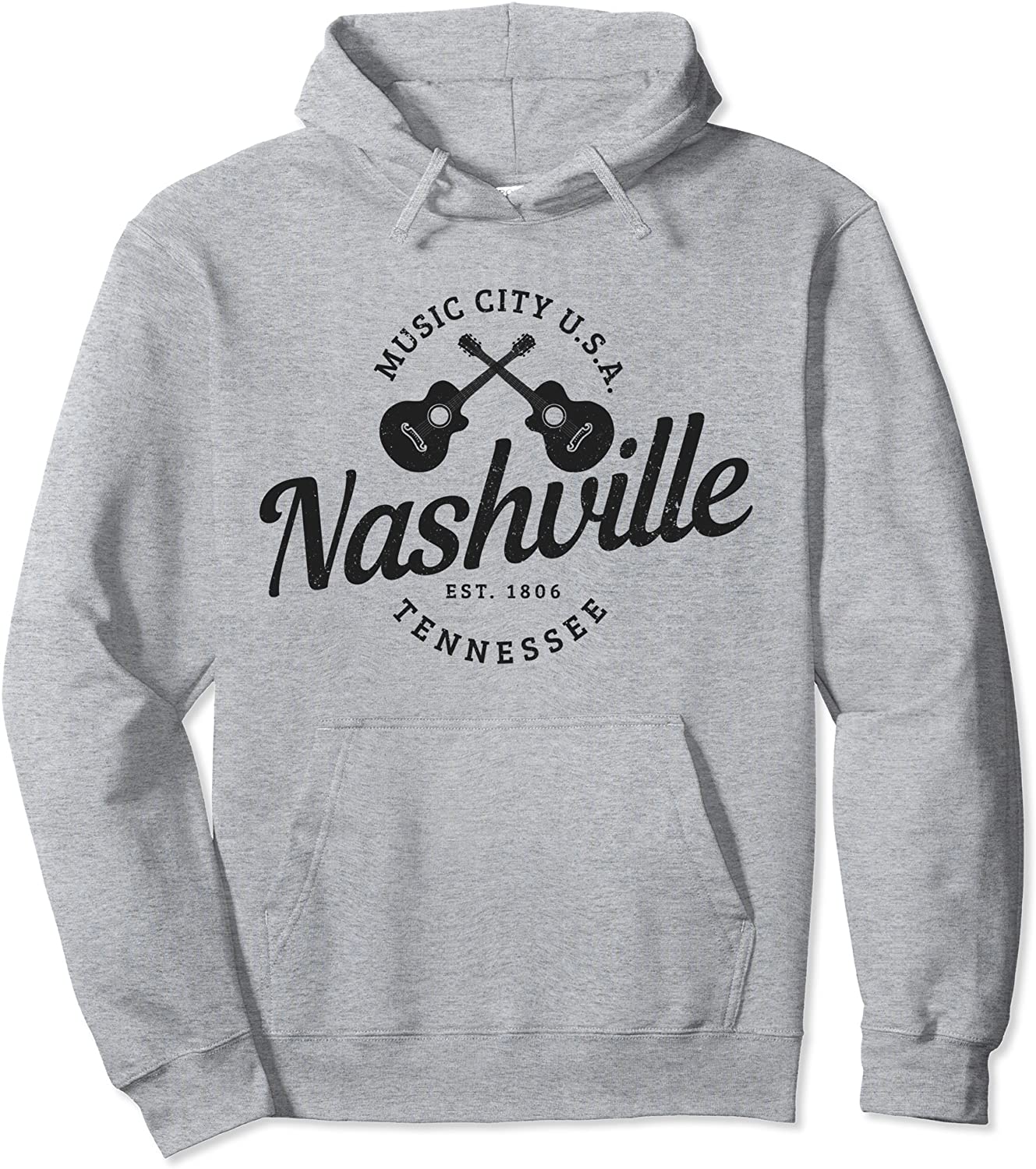 Nashville Tennessee Country Music City Guitar Souvenir Gift Pullover Hoodie