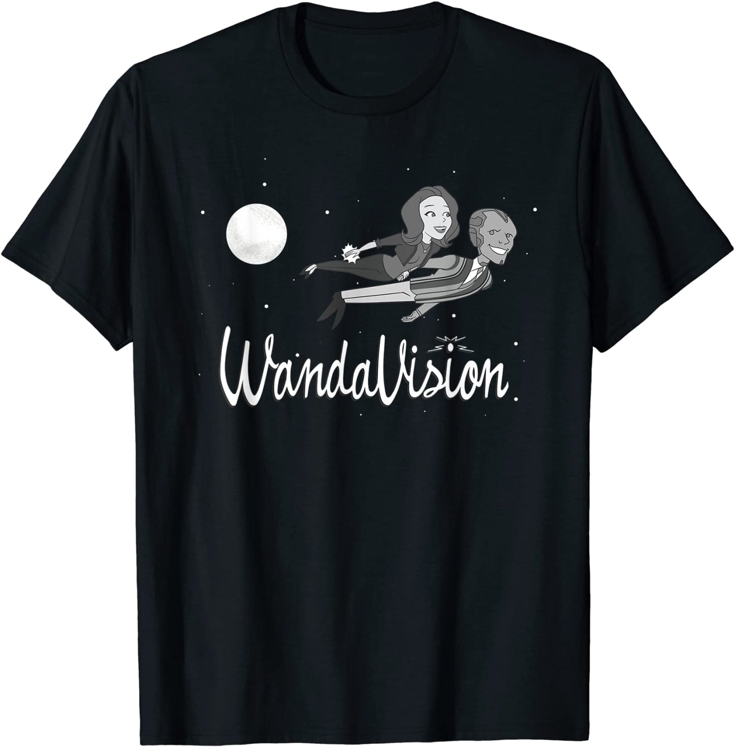 Marvel WandaVision Wanda and Vision 60s Moonlight Flight T-Shirt