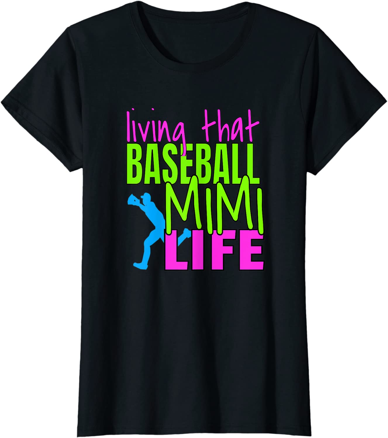 Womens Proud Baseball Mimi Grandmother Gift Sports Lover T-Shirt
