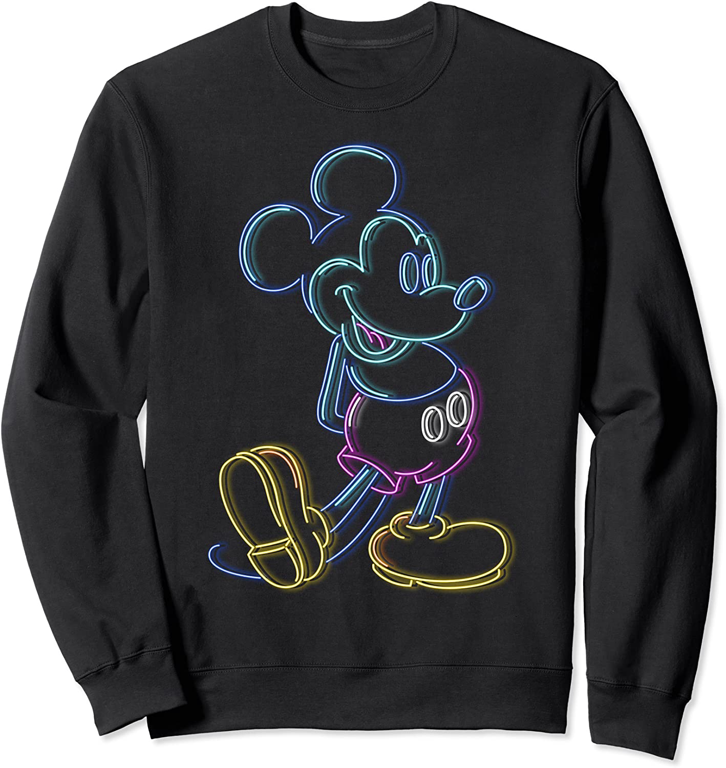 Disney Mickey And Friends Mickey Mouse Neon Line Portrait Sweatshirt