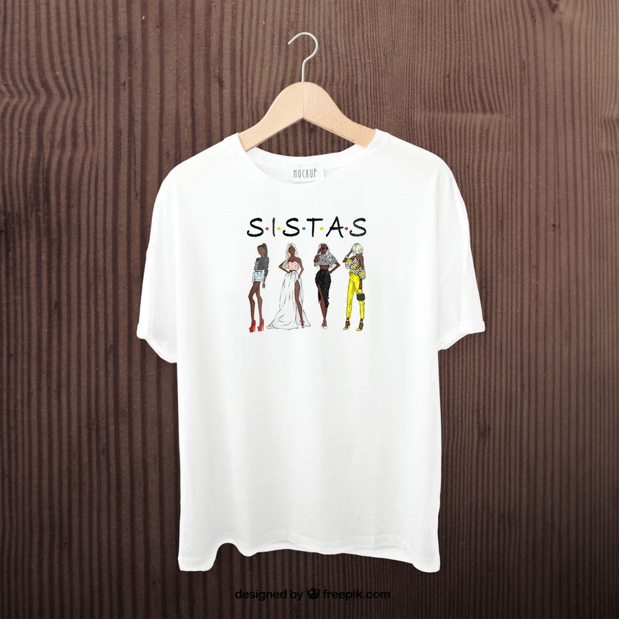 Black Sistas Queen Afro Women African American Pride Girls T-Shirt