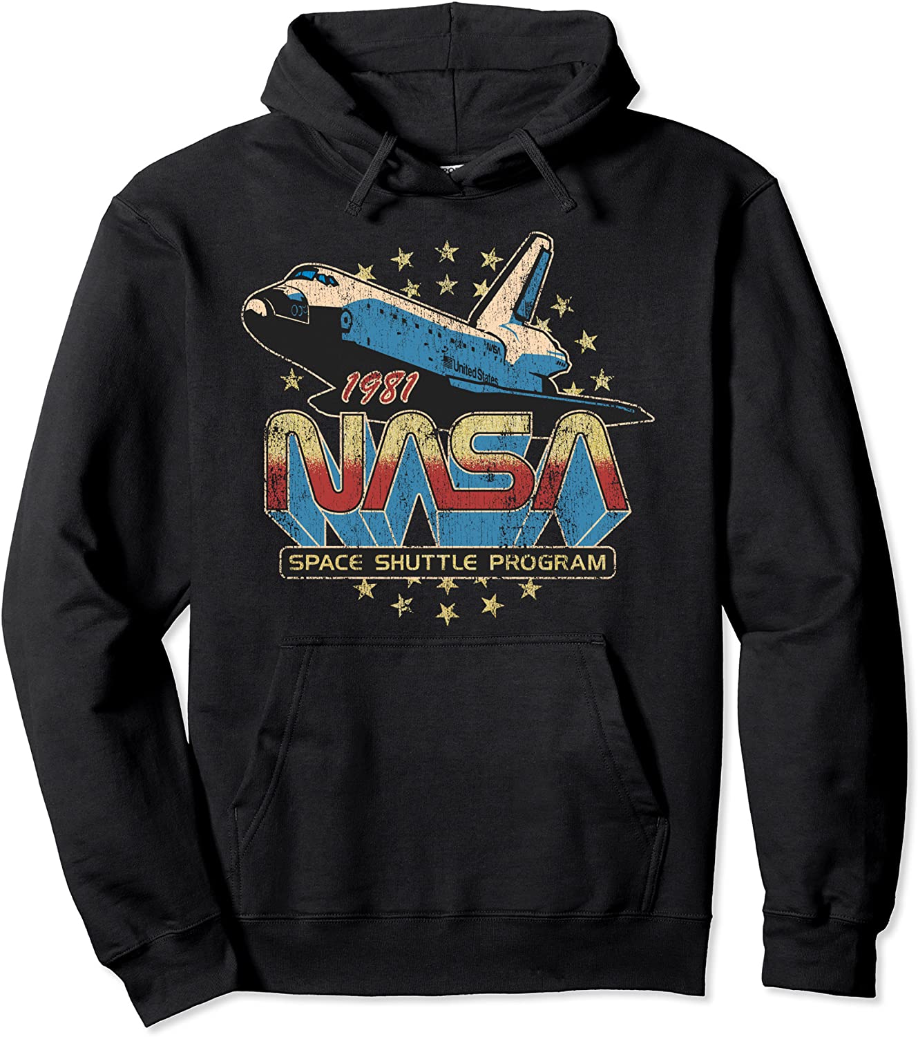 NASA Space Shuttle Program 1981 Distressed Graphic Hoodie