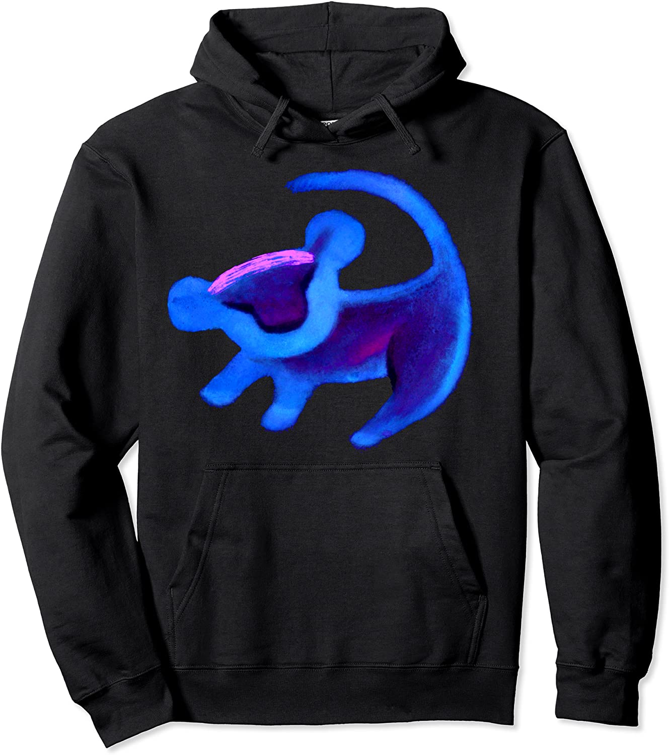 Disney Lion King Simba Cave Painting Blue Hue Pullover Hoodie