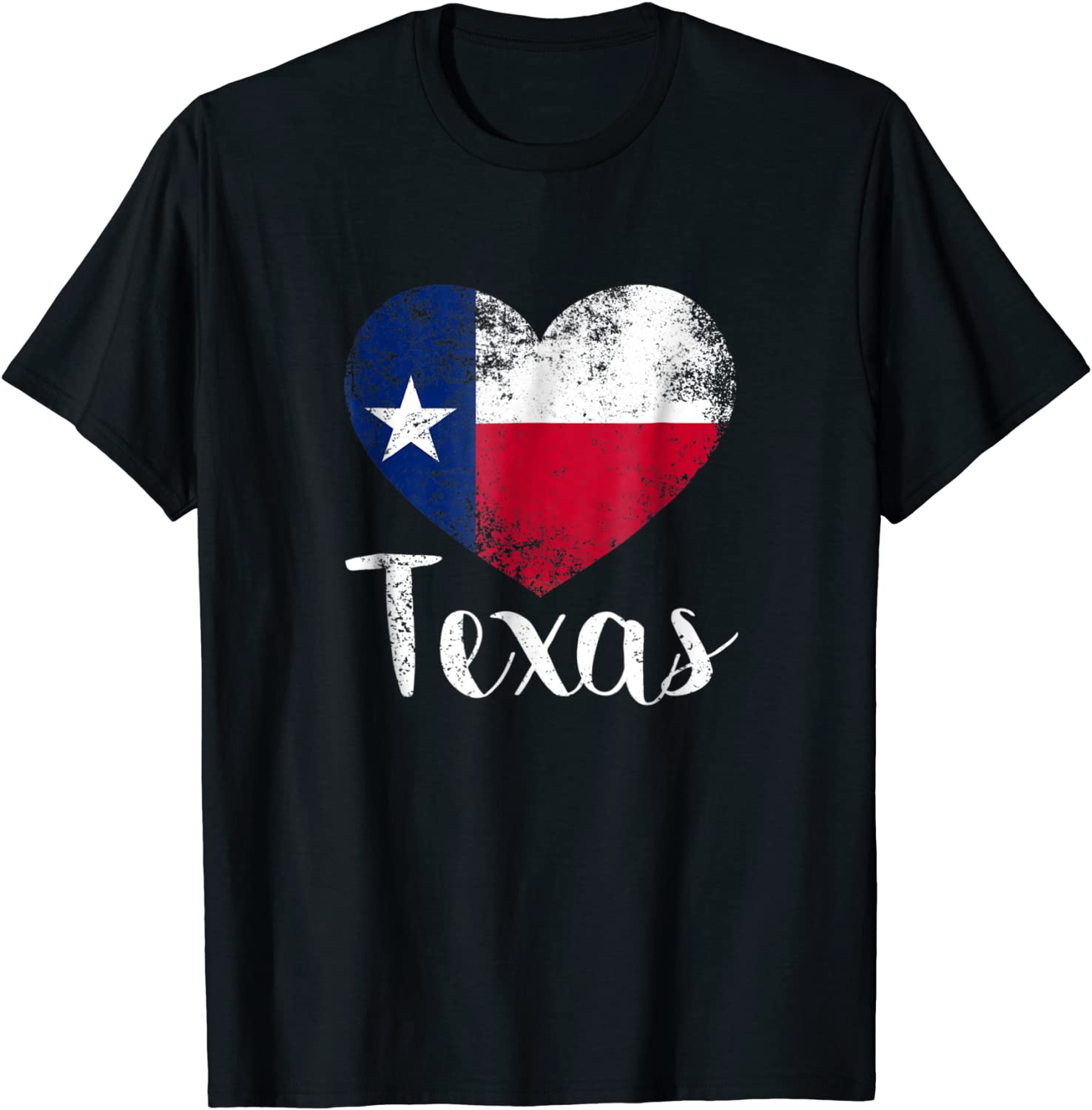 Texas United States Vintage State Flag in Heart T shirt