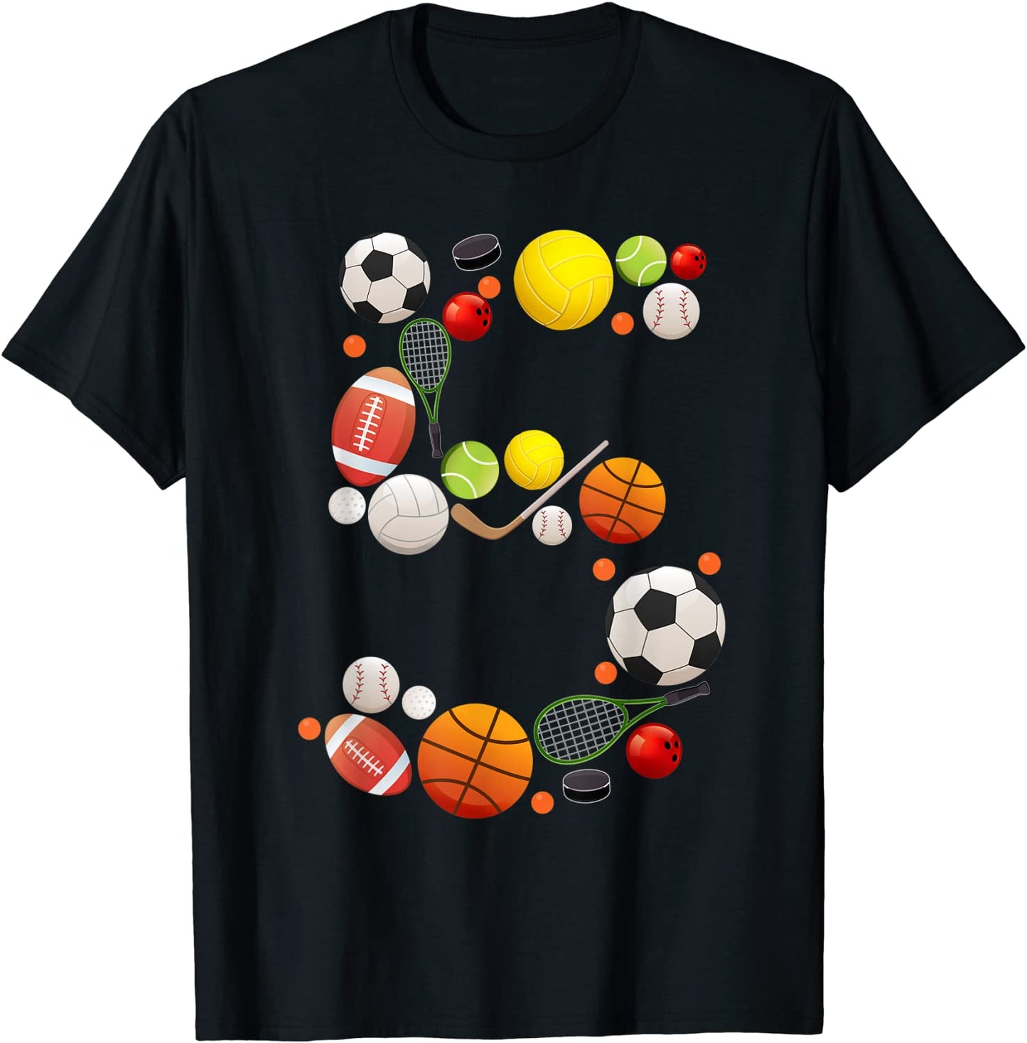 Kids Sports Birthday Shirt 5 Year Old 5th Birthday BOY SHIRT T-Shirt