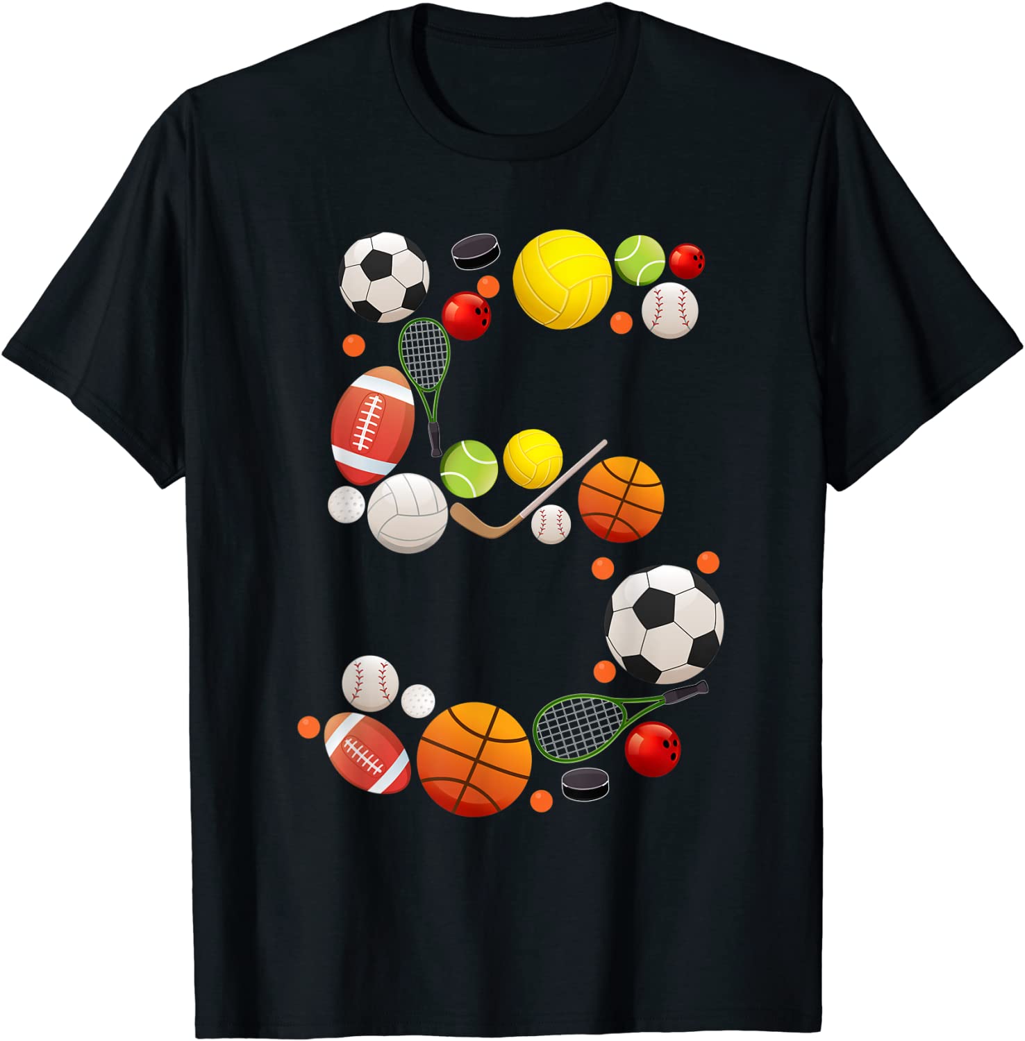 Kids Sports Birthday Shirt 5 Year Old 5th Birthday BOY SHIRT T-Shirt