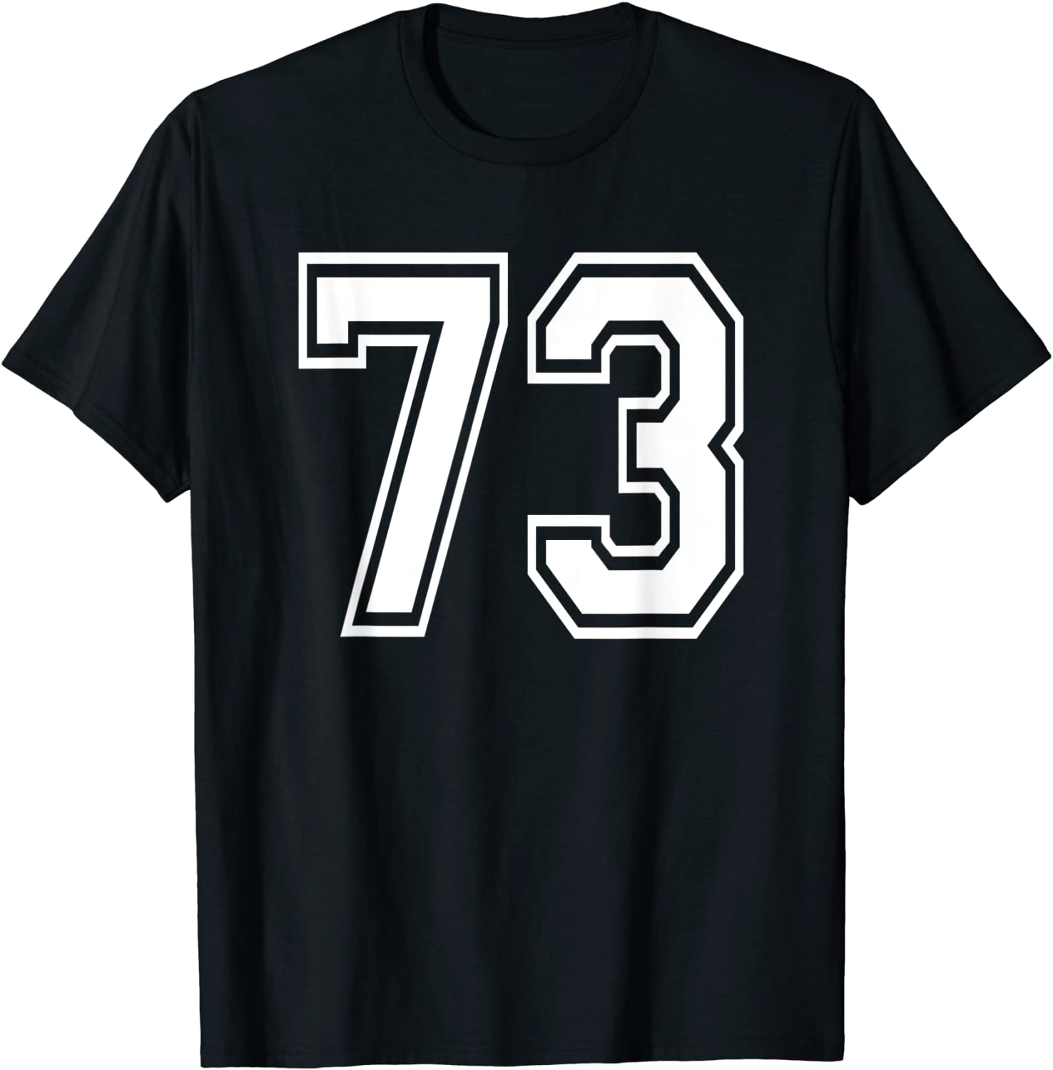 Number 73 Numbered Uniform Sports Jersey Team 73rd Birthday T-Shirt
