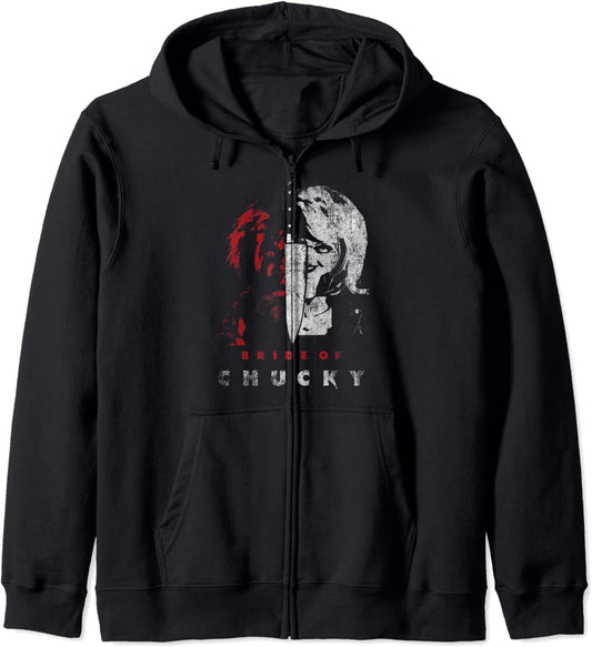 Childs Play Bride Of Chucky Split Portrait Hoodie