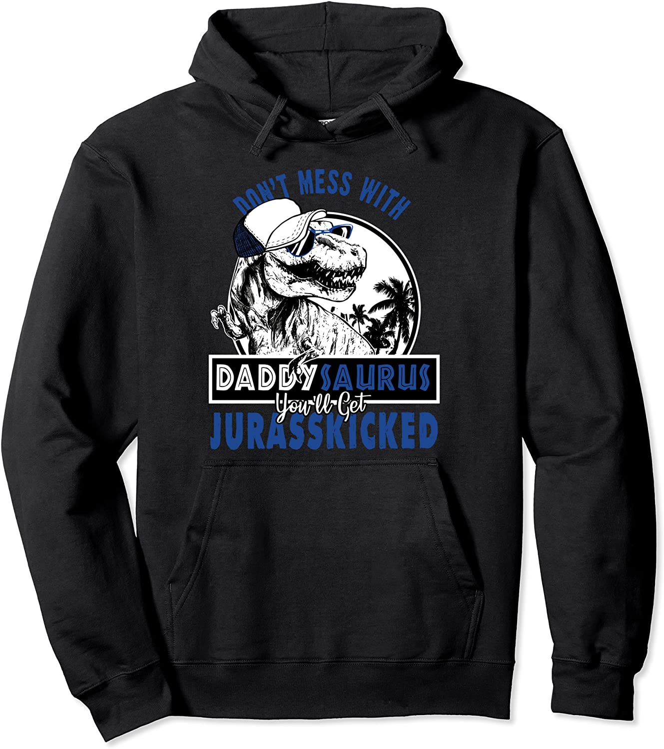 Daddysaurus Dad Husband Fathers Day Gift Matching Dinosaur Pullover Hoodie