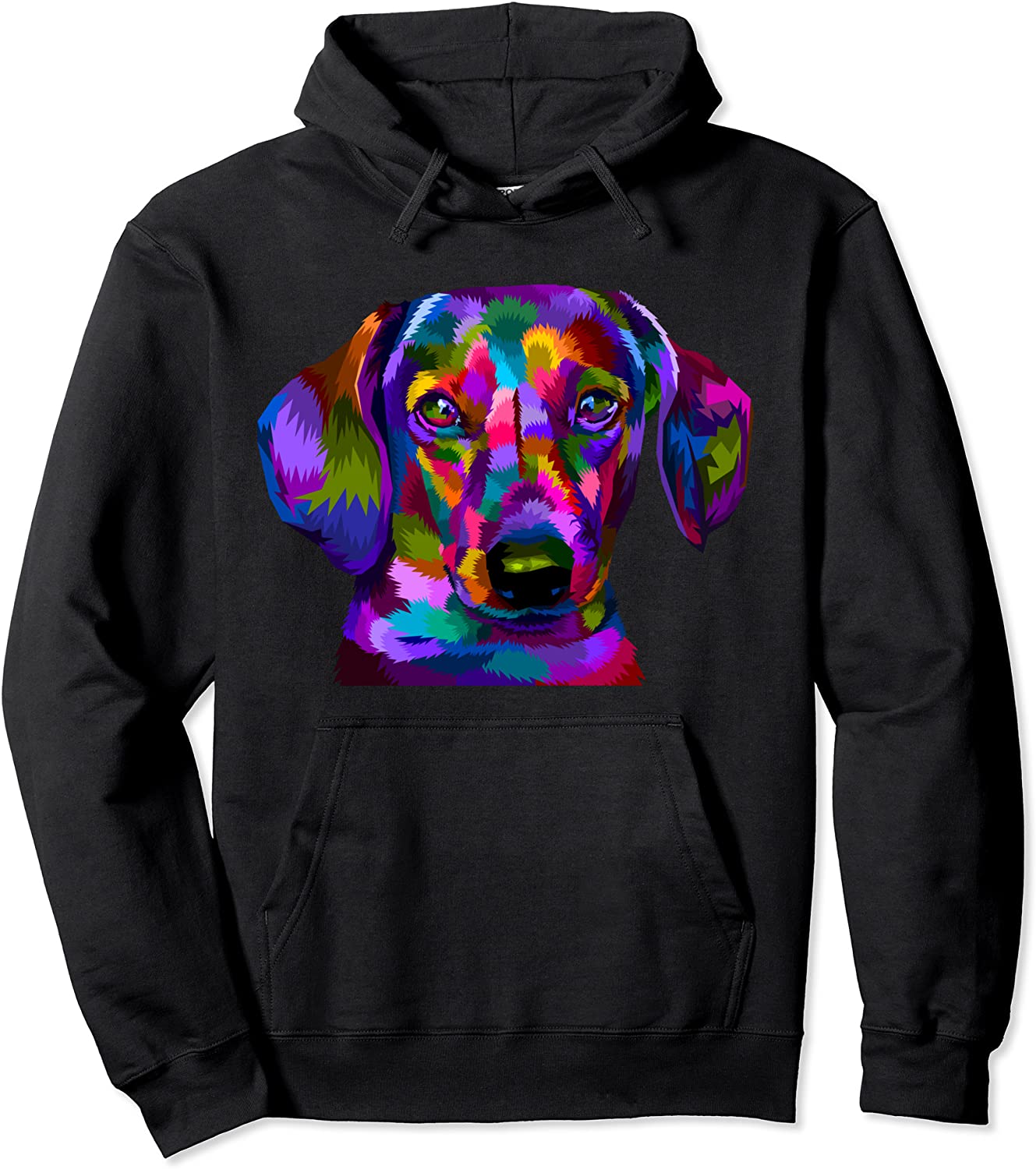 Dachshund Pop Art Portrait Colorful art for dog owners Pullover Hoodie