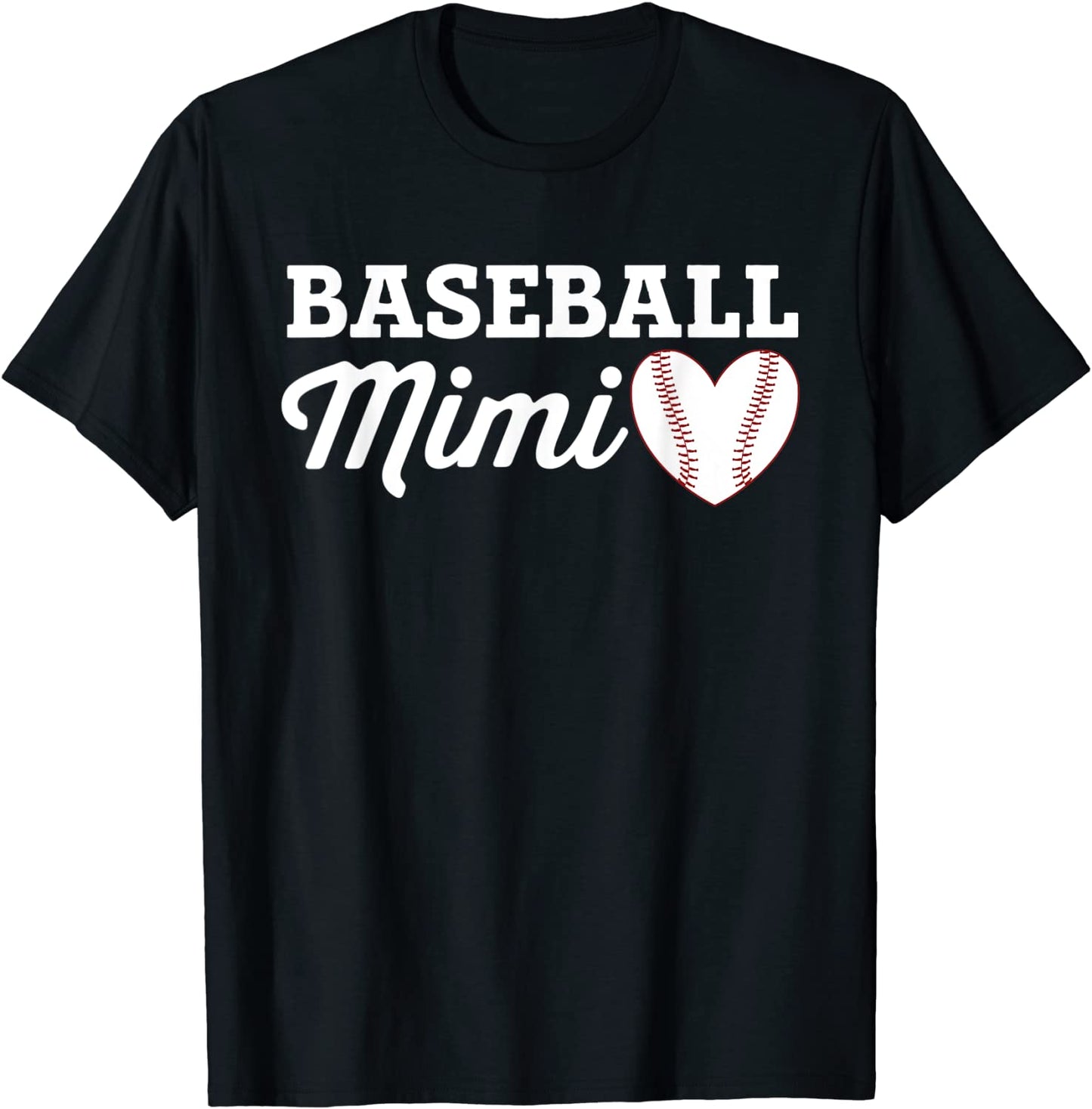 Baseball Mimi Love Heart Baseball Sports T-Shirt