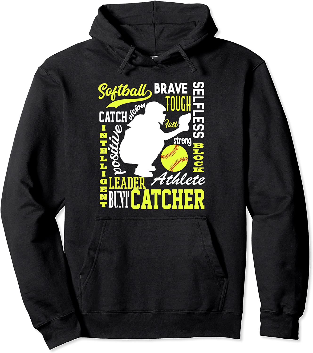 Girls Softball Catcher Great for Teens Traits Of A Catcher Pullover Hoodie