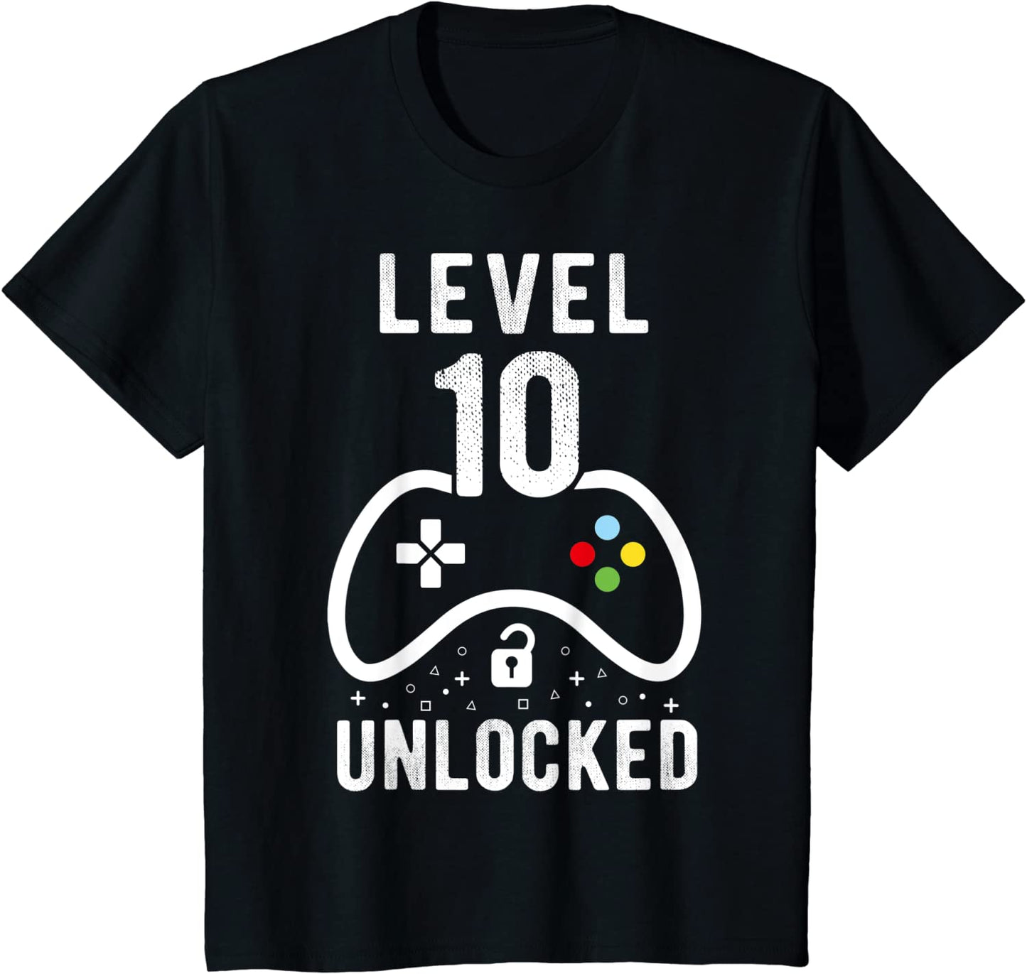 Kids Level 10 Unlocked Video Game 10th Birthday Gift T-Shirt
