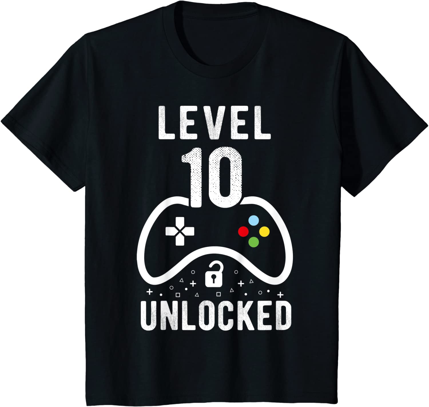 Kids Level 10 Unlocked Video Game 10th Birthday Gift T-Shirt