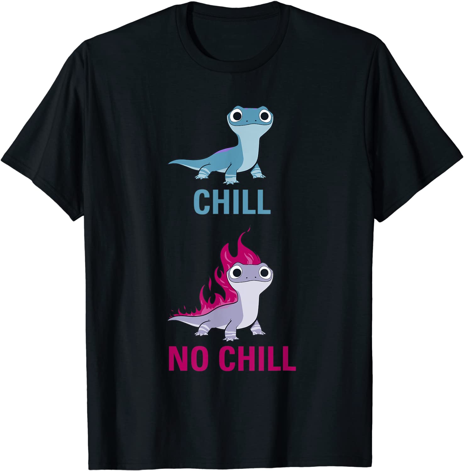 Disney Frozen 2 Salamander Chill vs No Chill T-Shirt