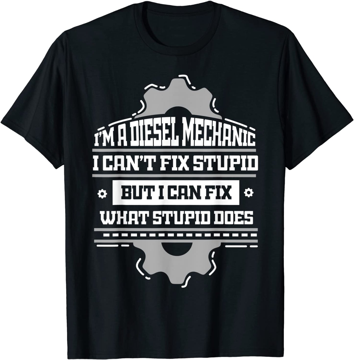 Diesel Mechanic Trucker T-Shirt Funny Truck Repairing Pun T-Shirt
